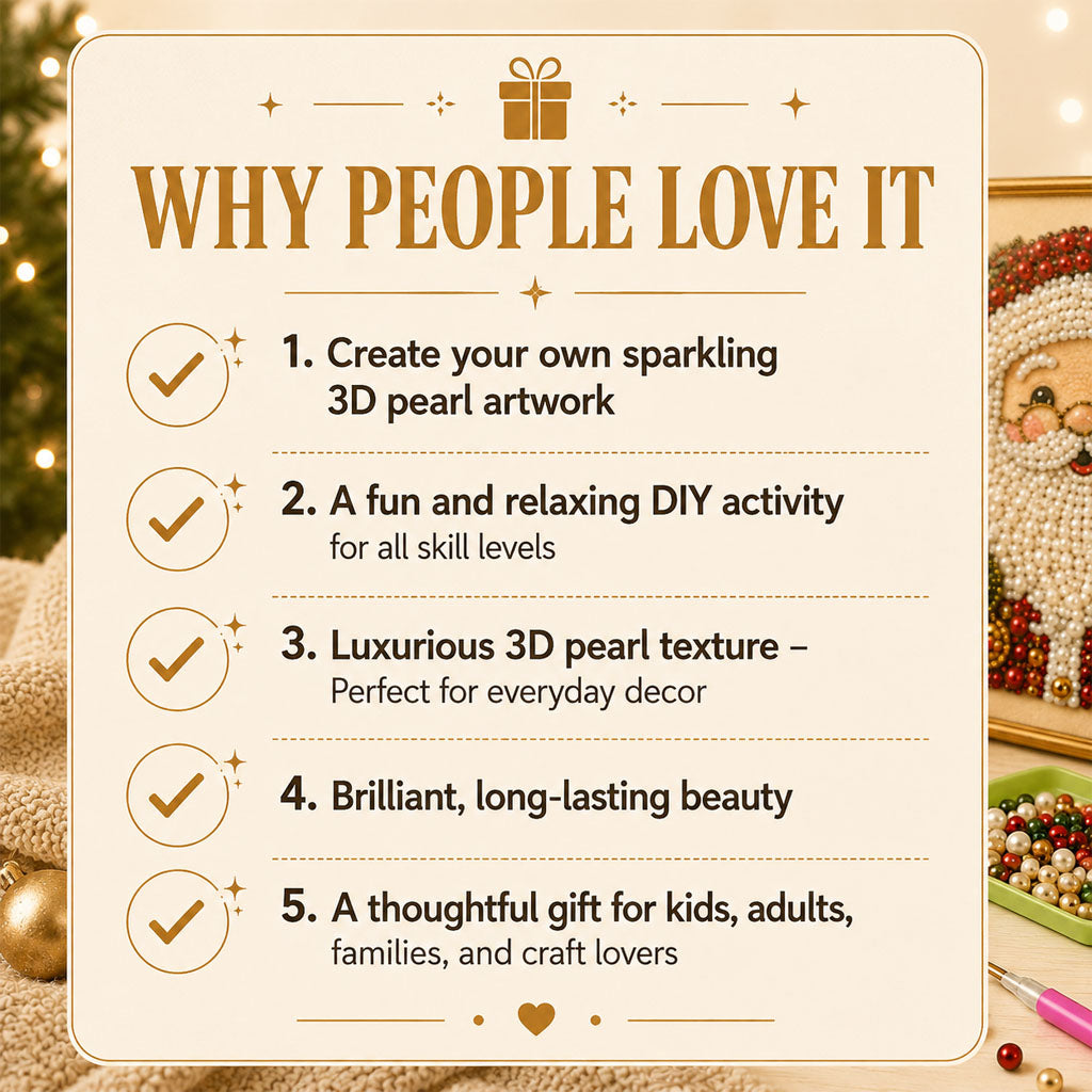 🔥Early Christmas Sale 49% OFF – Santa Workshop DIY Diamond Pearl Art Kit