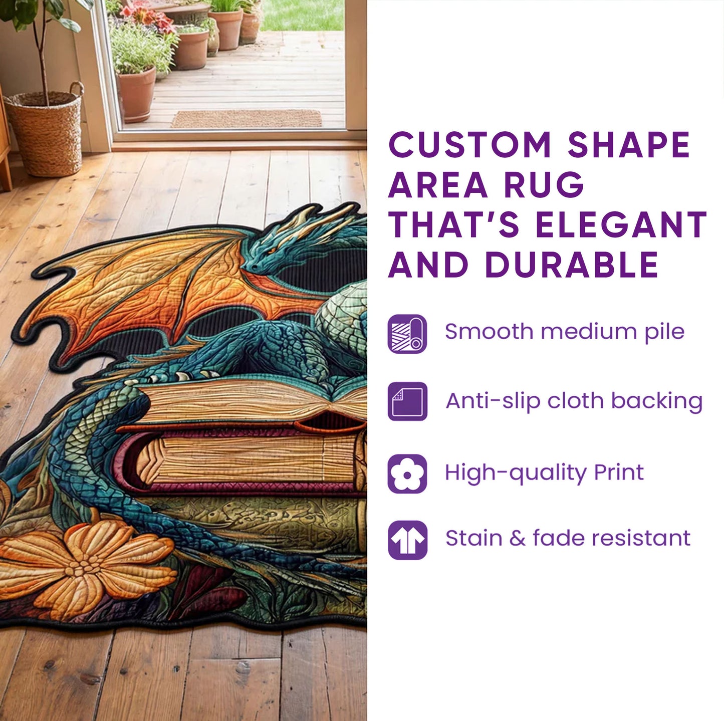 Graveyard Pumpkin Custom Shape Area Rug GFTOLAN1103