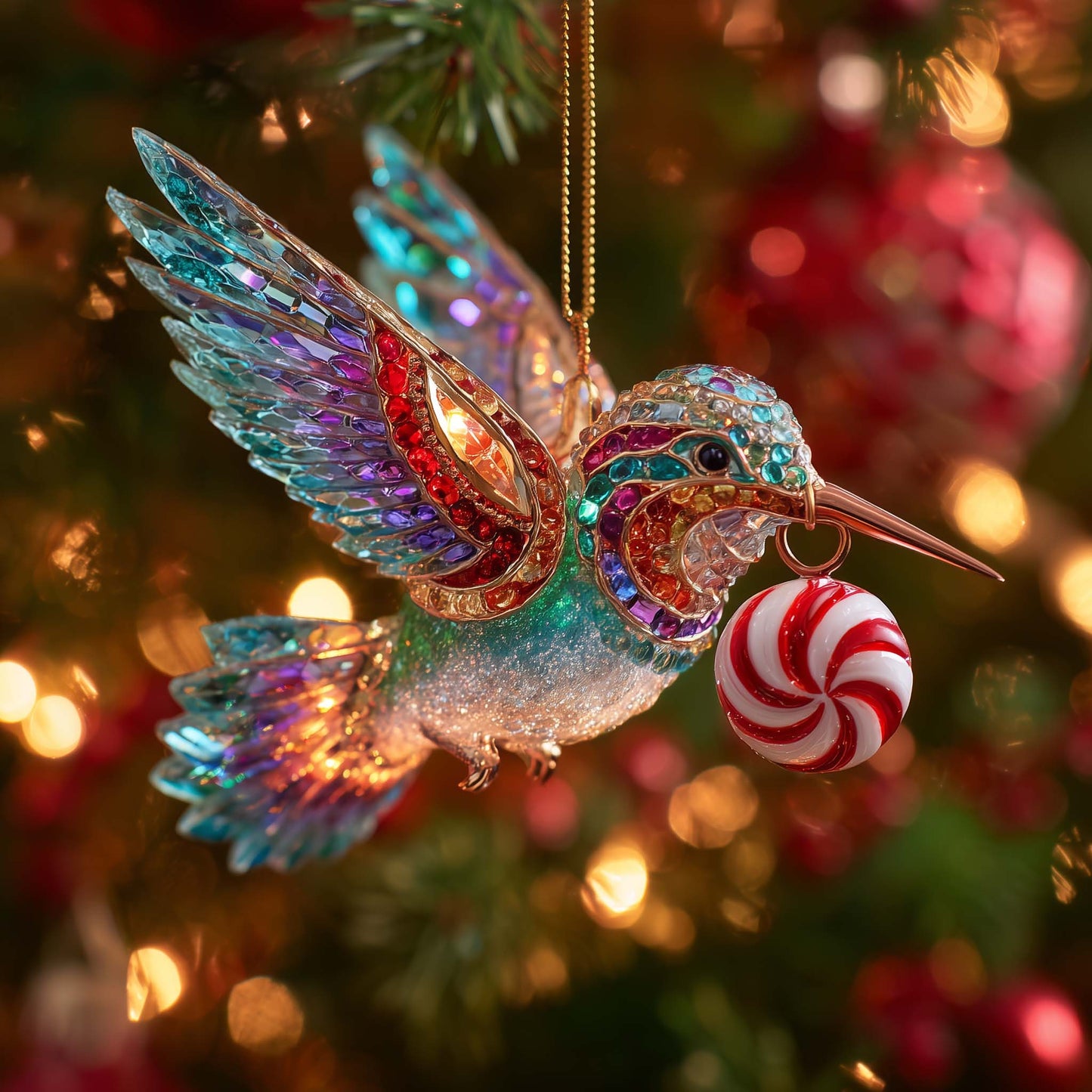 Hummingbird Heaven Christmas Mica Ornament GFSPHD105