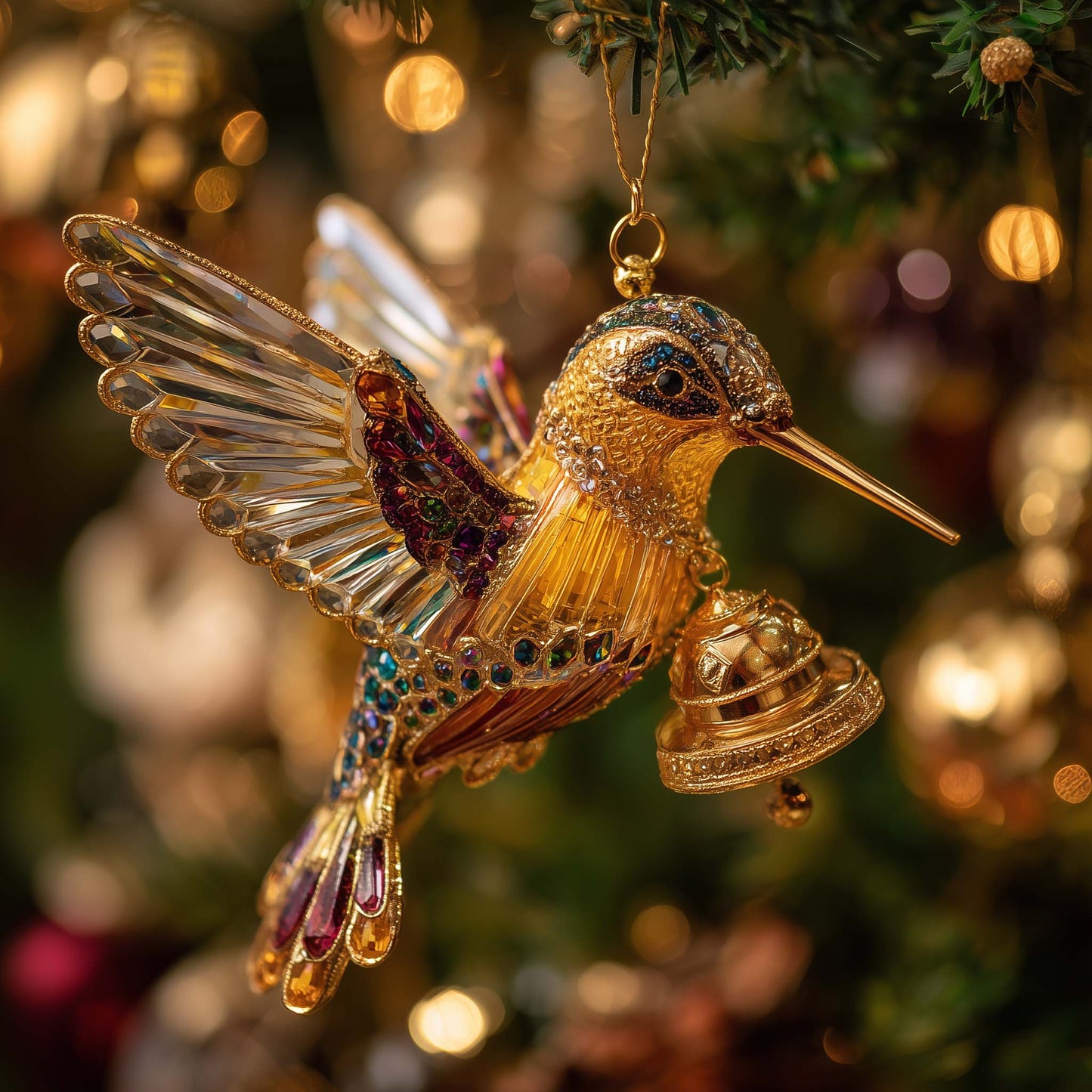Hummingbird Heaven Christmas Mica Ornament GFSPHD112