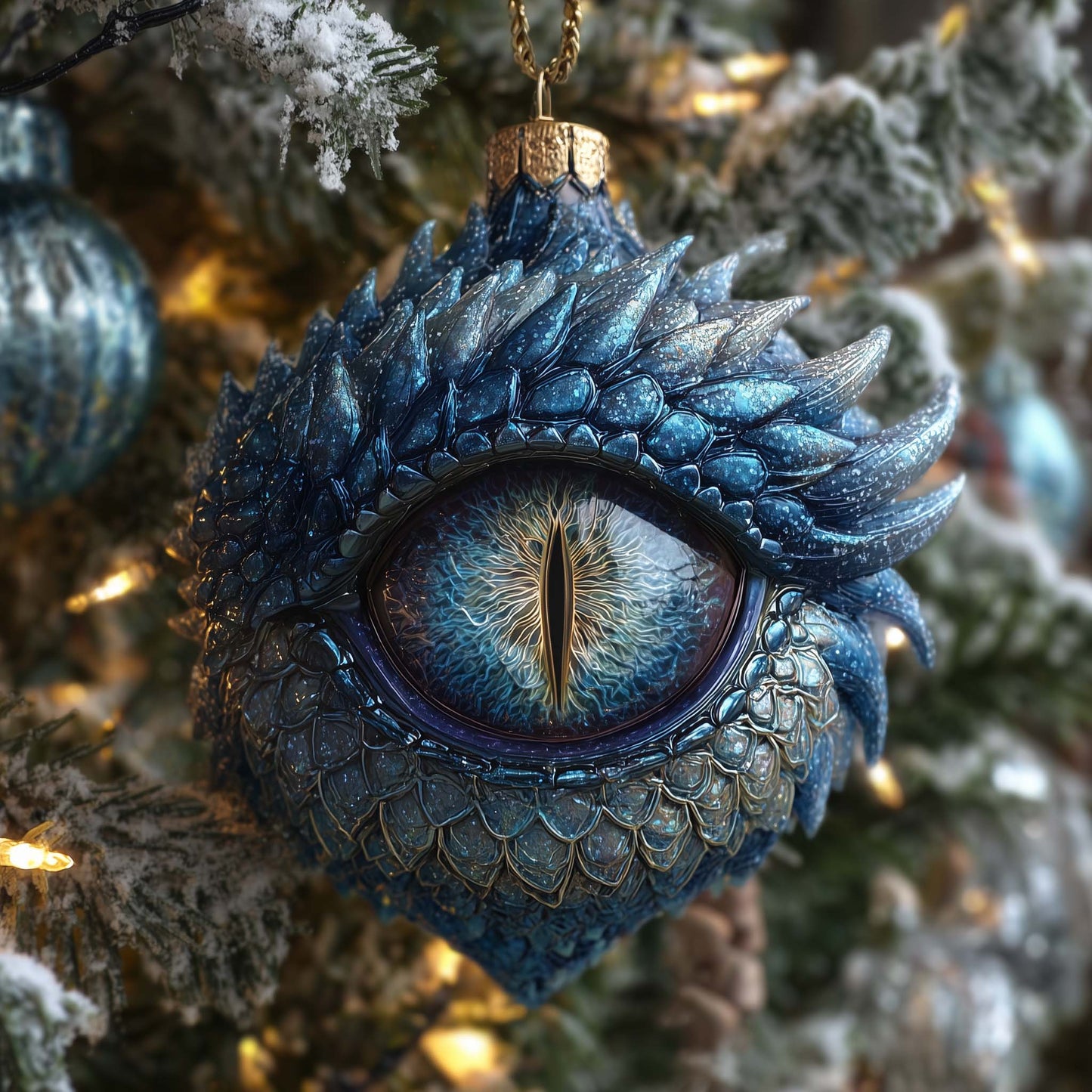 Mystic Dragon Eye Christmas Mica Ornament GFSPHD130