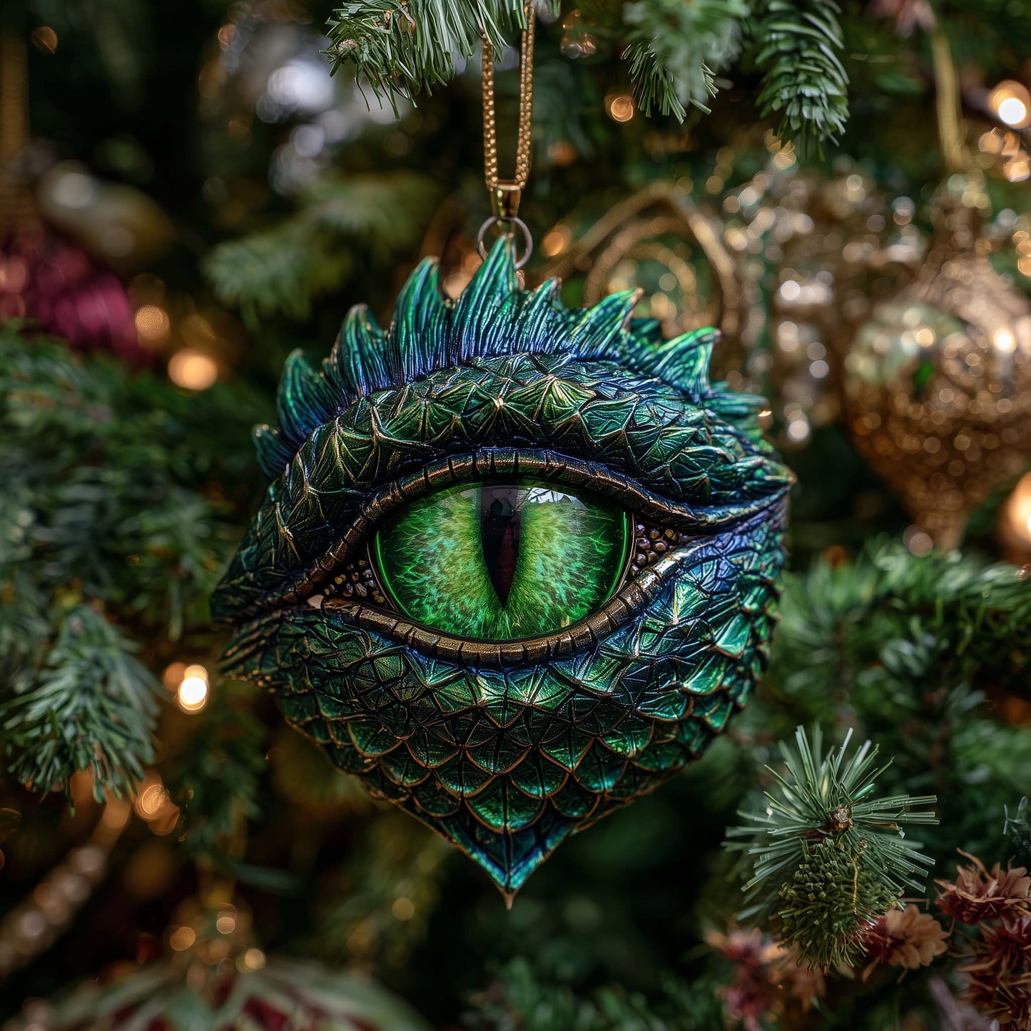 Mystic Dragon Eye Christmas Mica Ornament GFSPHD132