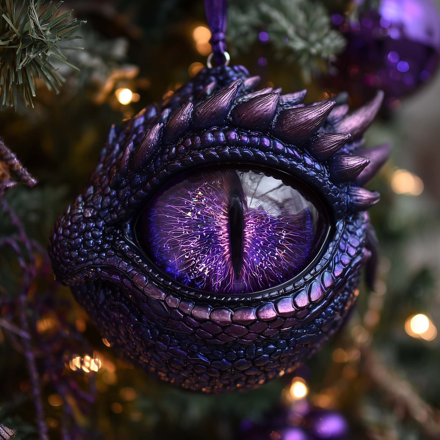 Mystic Dragon Eye Christmas Mica Ornament GFSPHD133