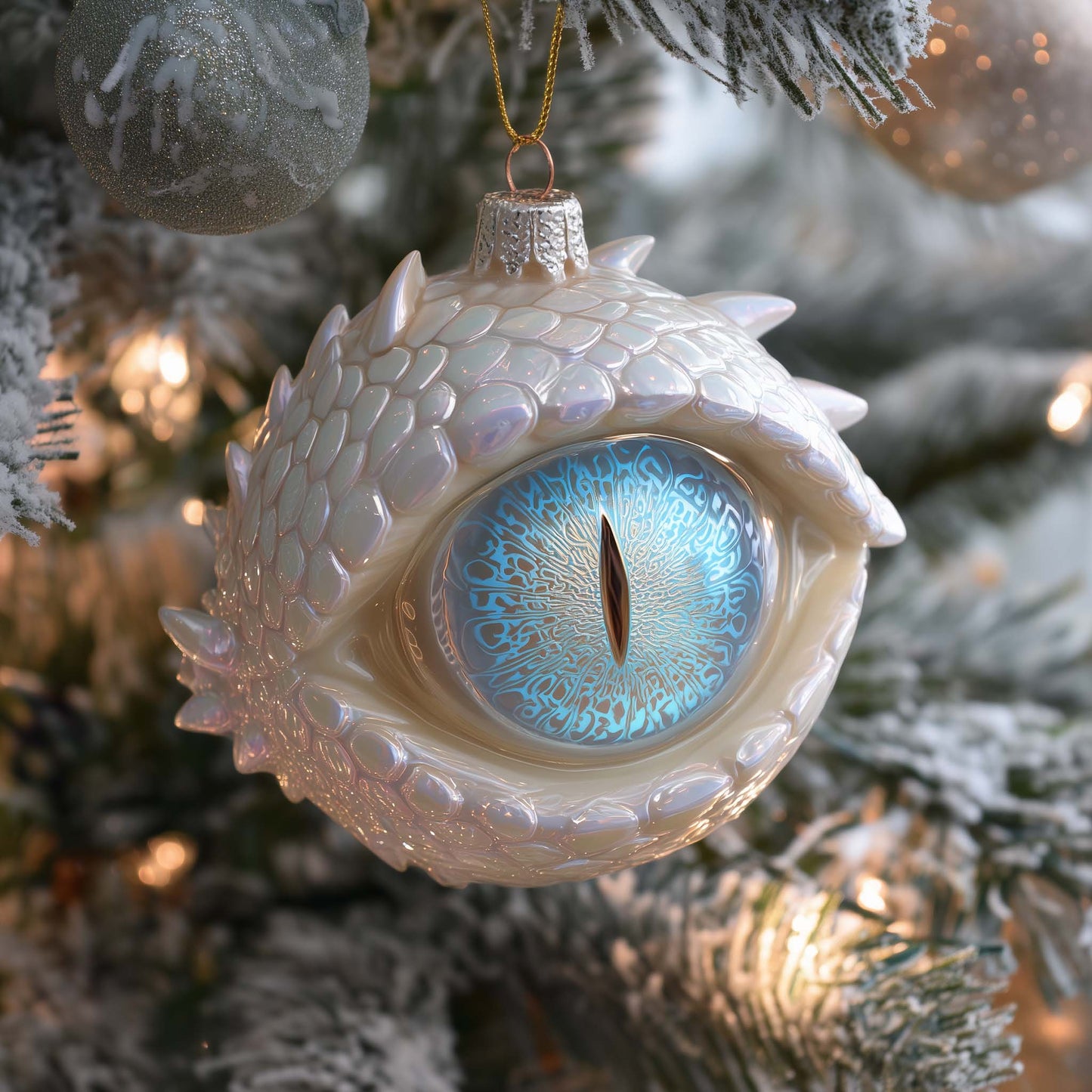 Mystic Dragon Eye Christmas Mica Ornament GFSPHD134