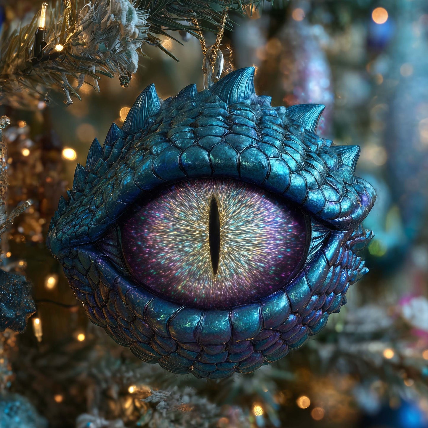 Mystic Dragon Eye Christmas Mica Ornament GFSPHD139