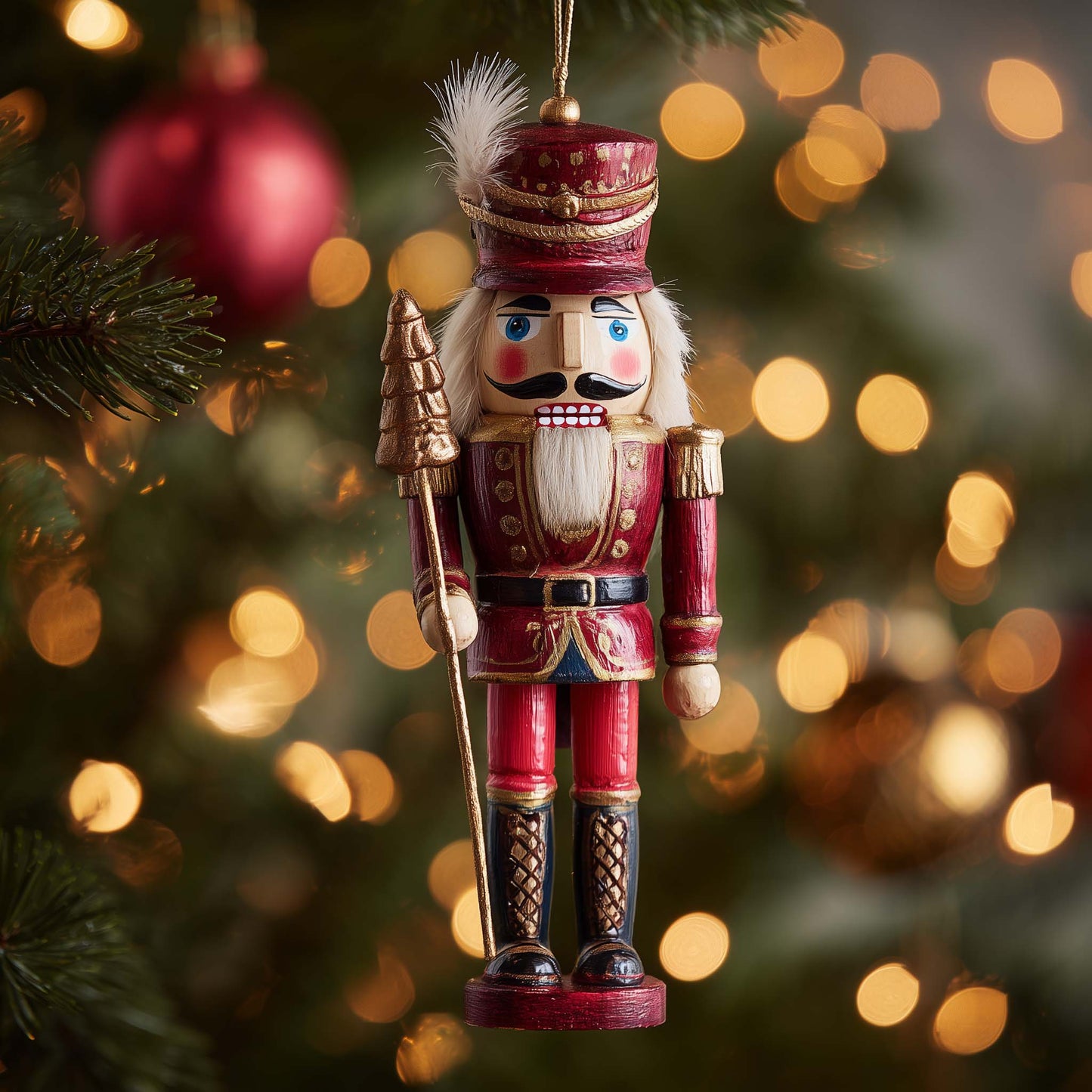 Classic Nutcracker Guardian Christmas Mica Ornament GFSPHD40