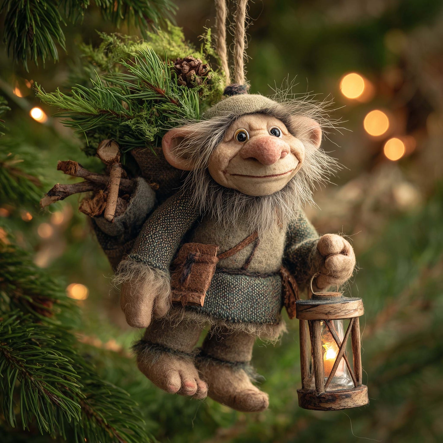 Forest Wanderer Troll Christmas Mica Ornament GFSPHD46