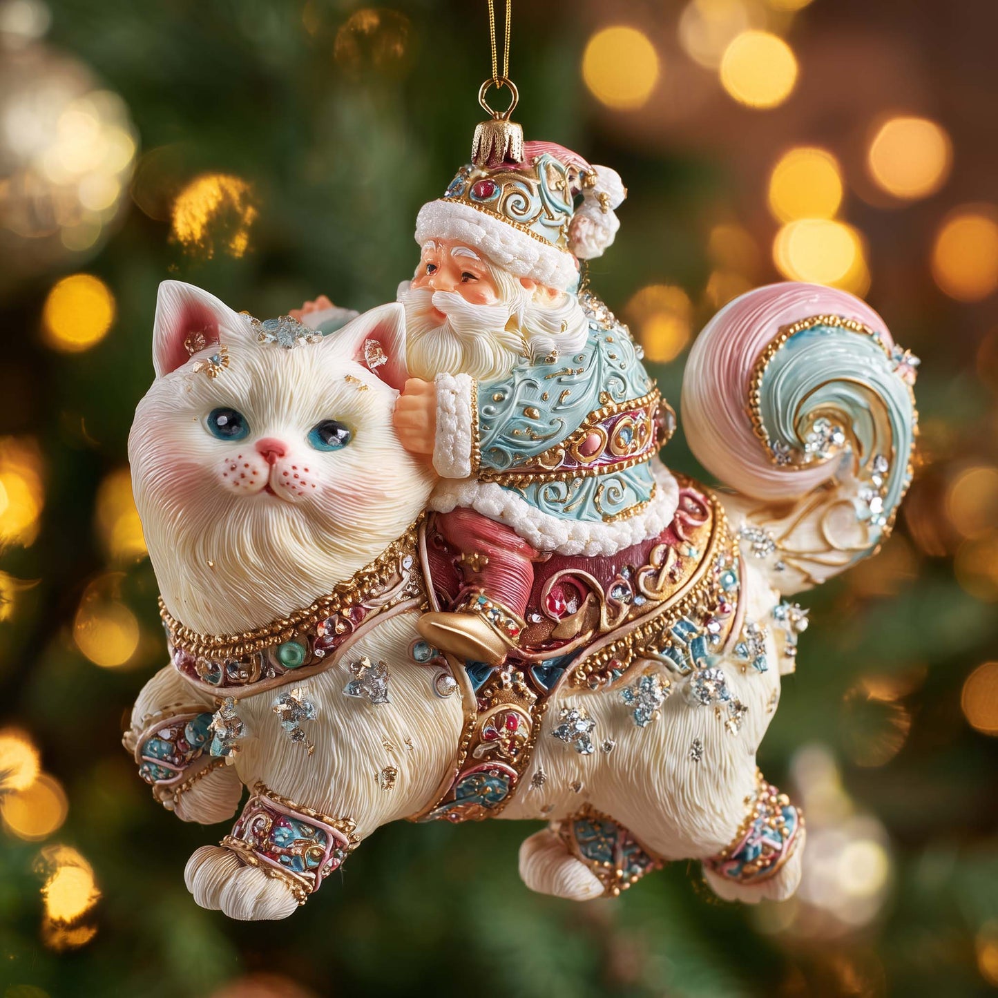 Magical Santa Journey Christmas Mica Ornament GFSPHD62