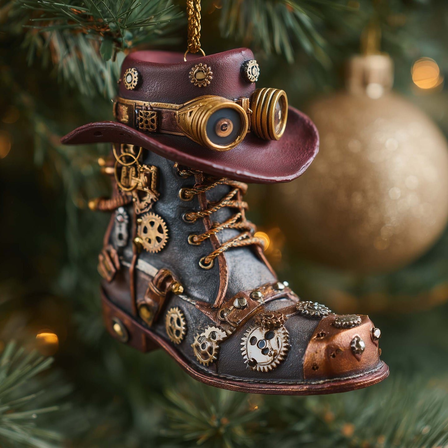 Christmas Mica Cowboy Boots Christmas Mica Ornament GFSPHD87