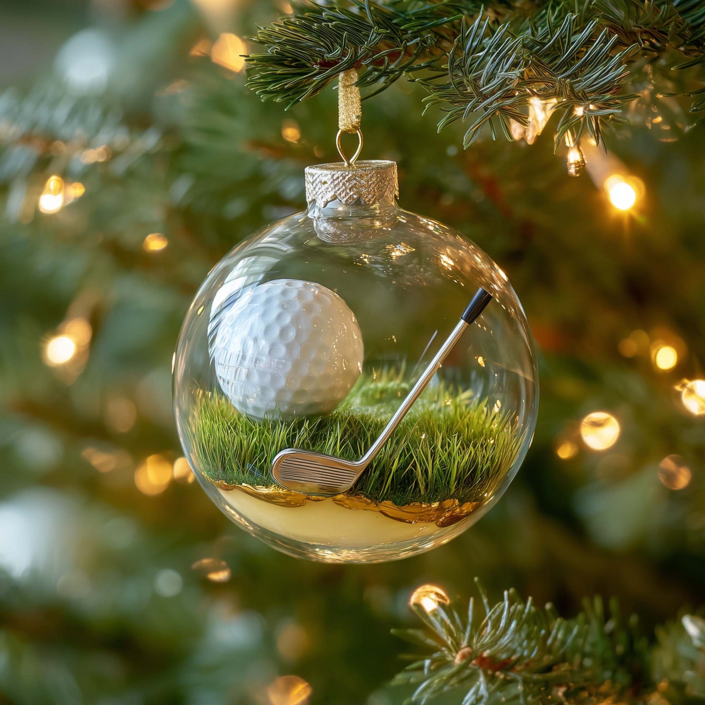 Fairway Dreams Christmas Mica Ornament GFSPMA107