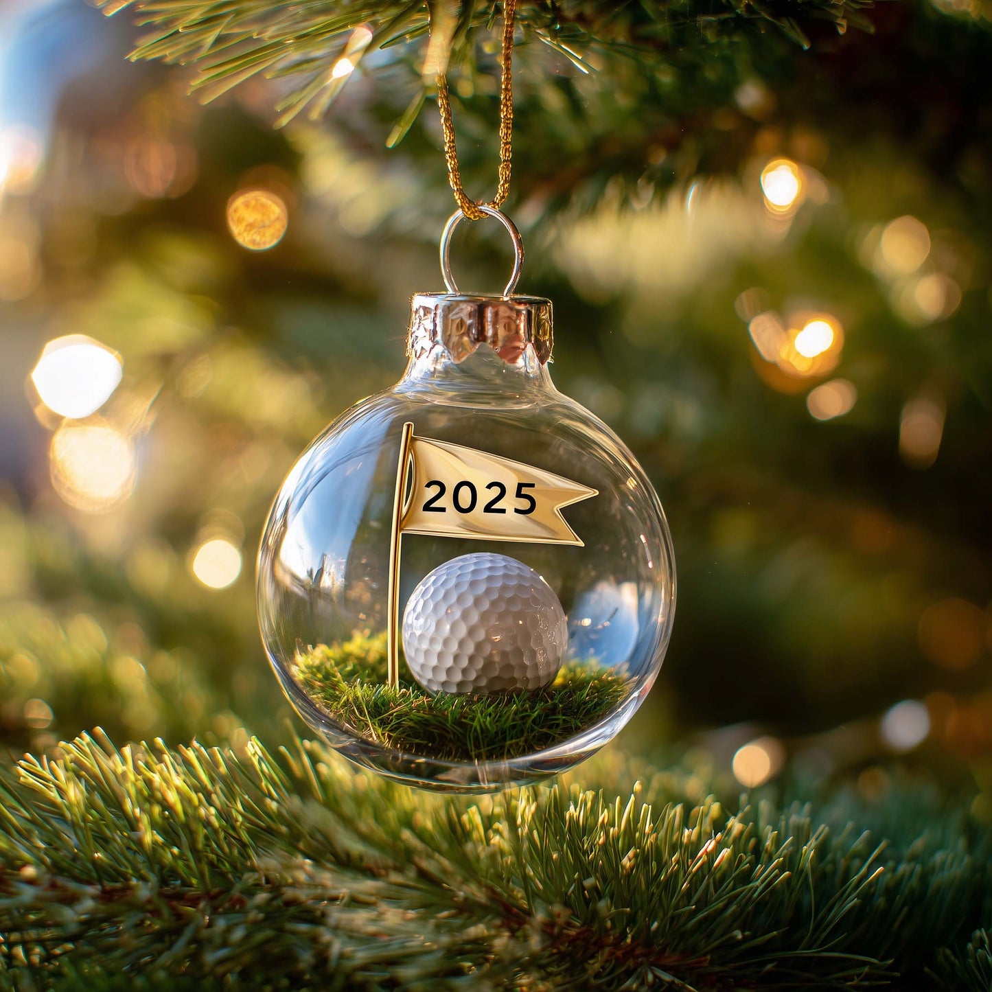 Fairway Dreams Christmas Mica Ornament GFSPMA108