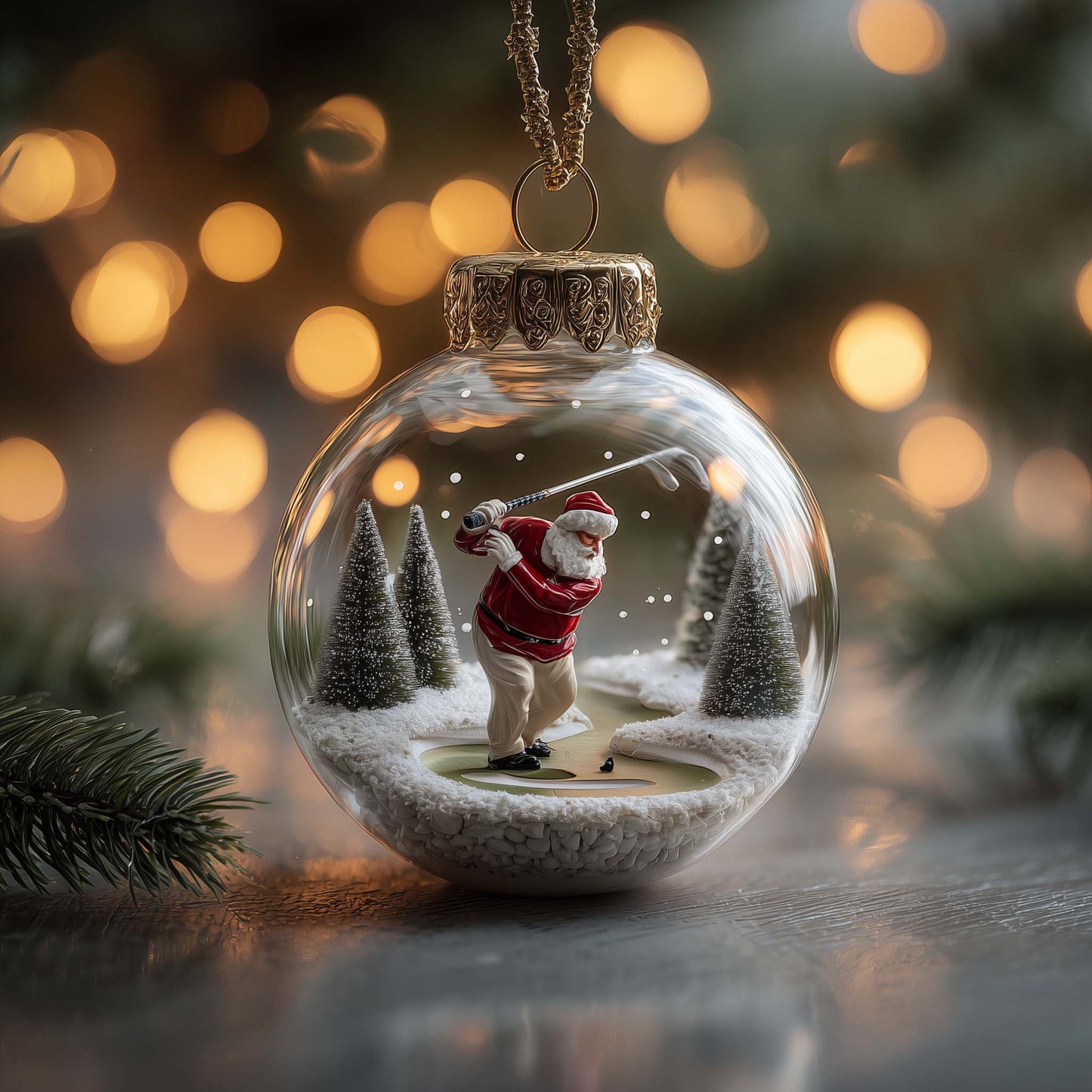 Fairway Dreams Christmas Mica Ornament GFSPMA74