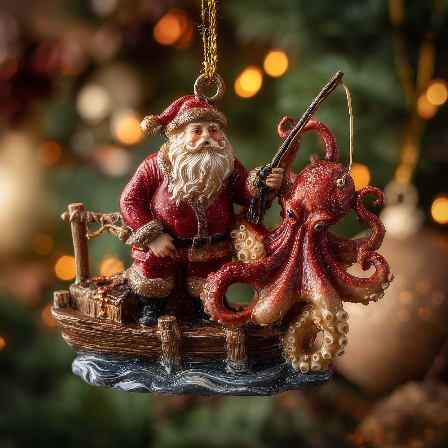 Fishing Delights Christmas Mica Ornament GFSPMA86