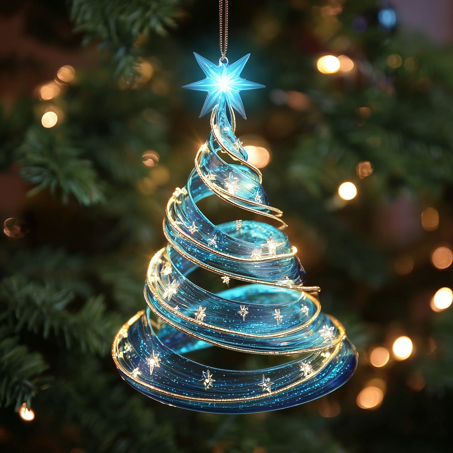 Majestic Evergreen Christmas Mica Ornament GFSPNT183