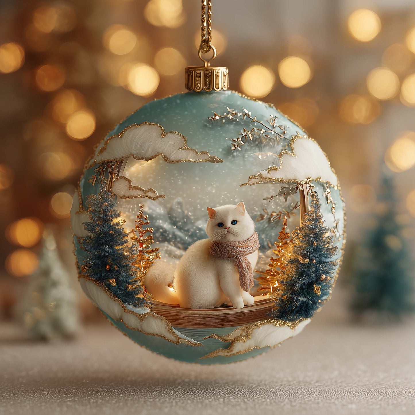 Delicate Beauty Christmas Mica Ornament GFSPQA128