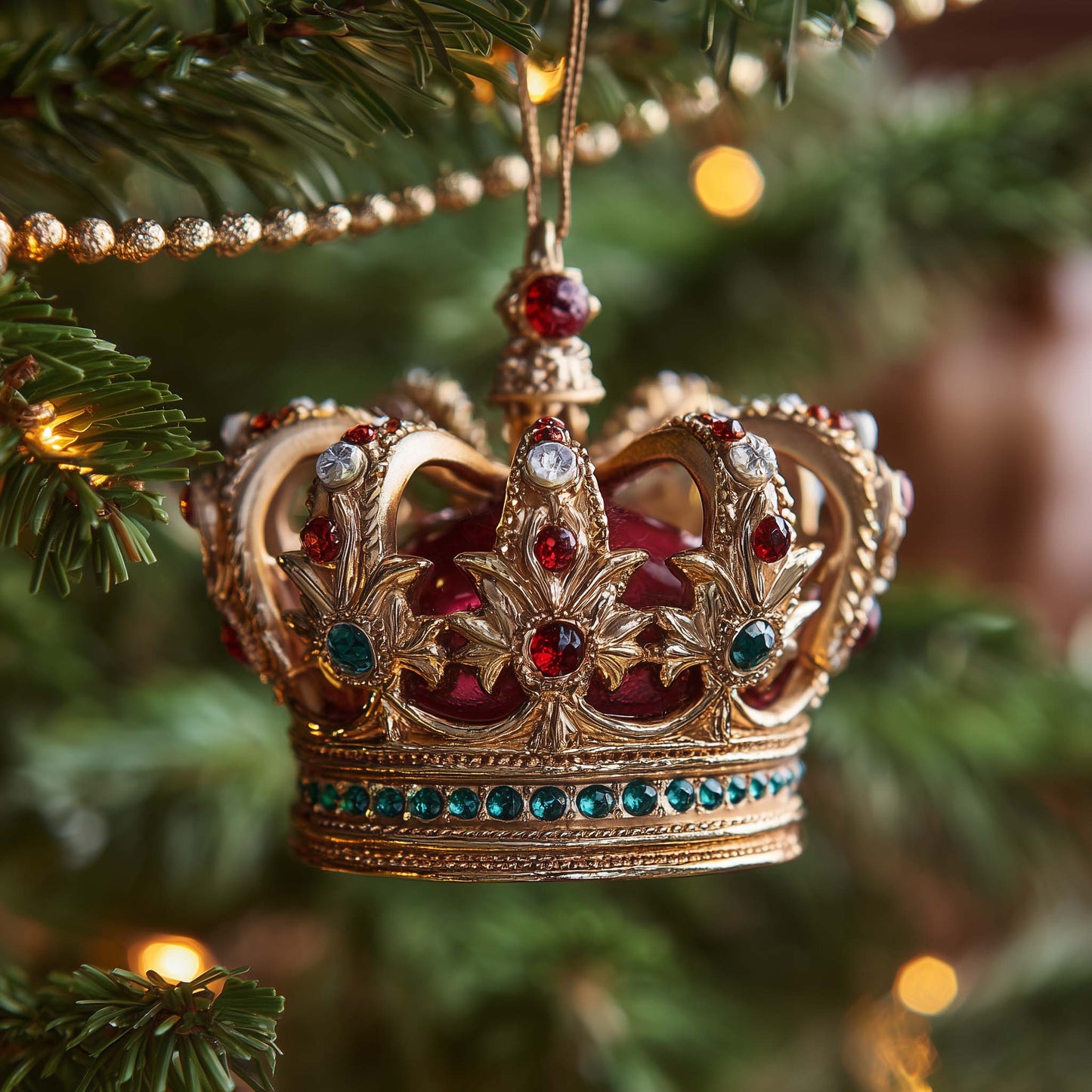 Royal Crown Majesty Christmas Mica Ornament GFSPQA30