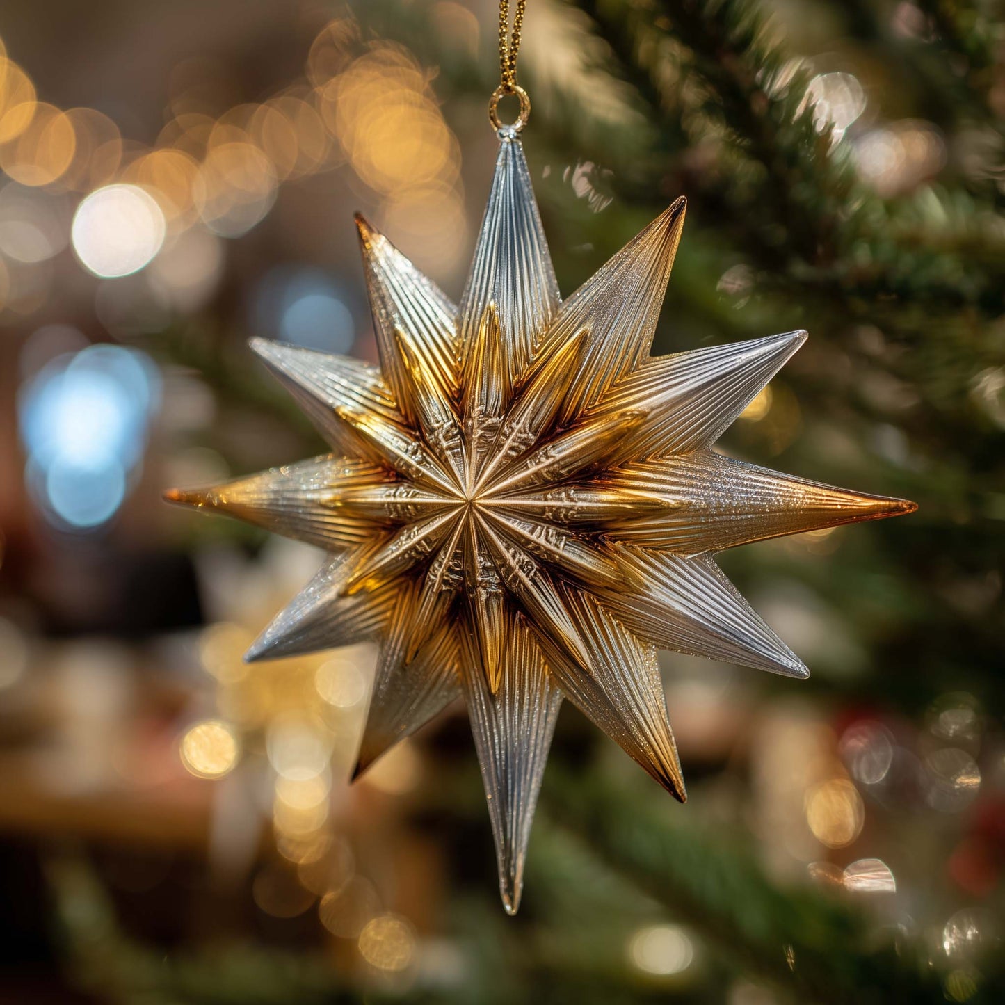 Starlight North Star Christmas Mica Ornament GFSPQA36