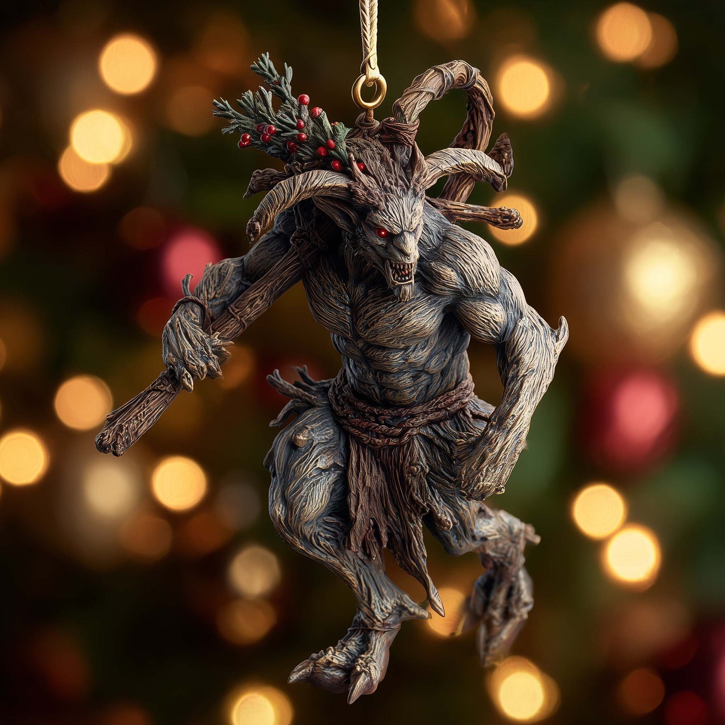 Krampus Chieftain Christmas Mica Ornament GFSPQA75