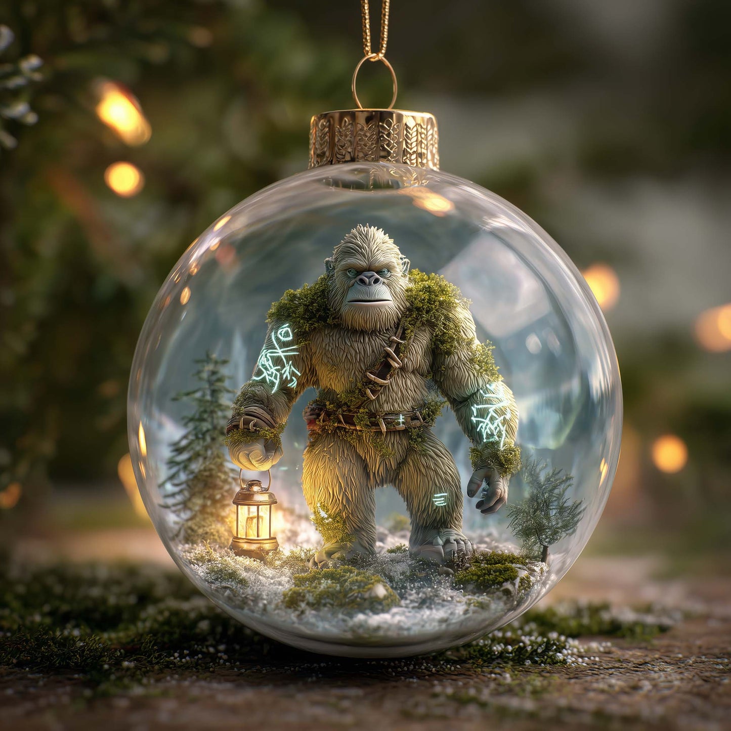 Arcane Bigfoot Christmas Mica Ornament GFSPQA95