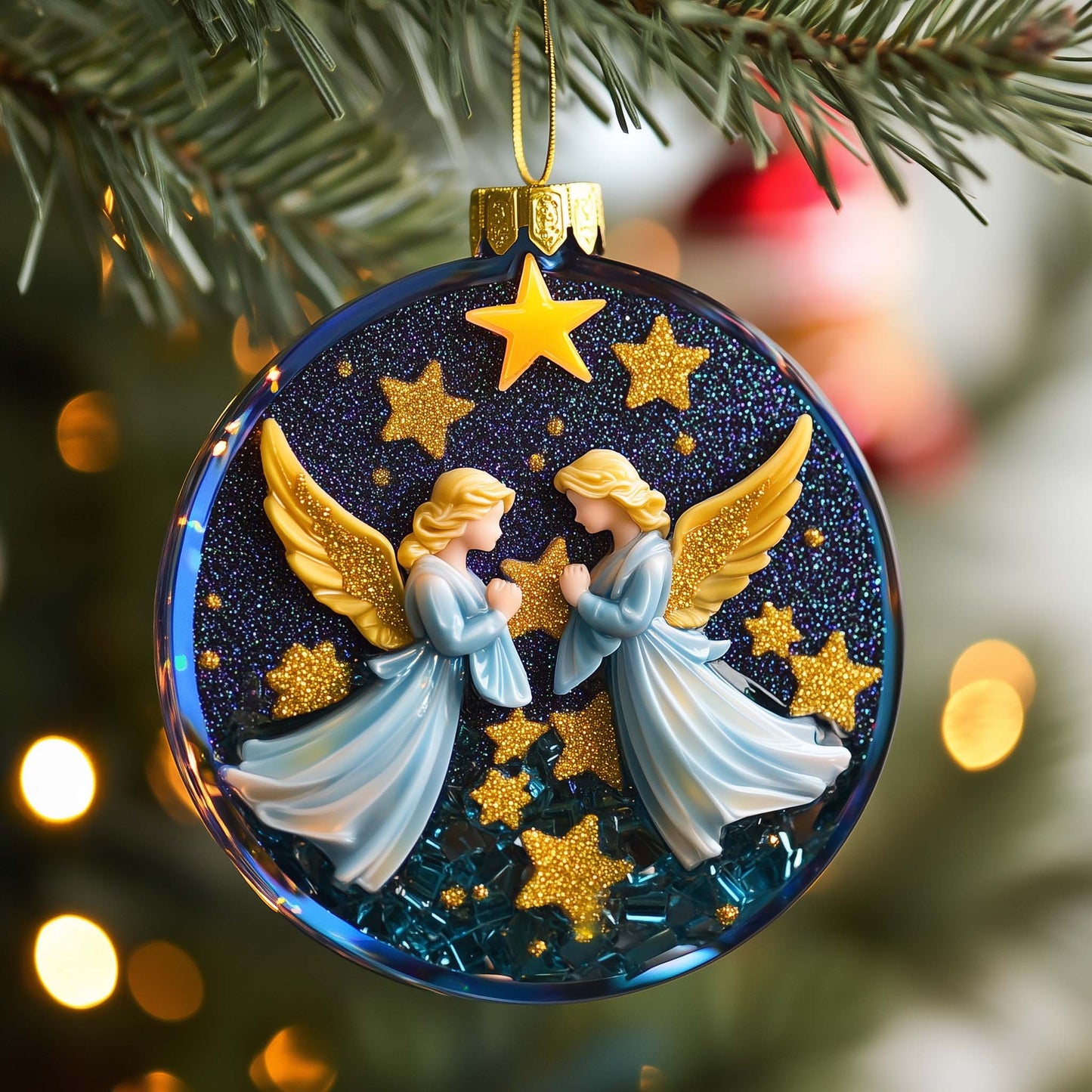 Starry Angels Christmas Mica Ornament GFSPQM159