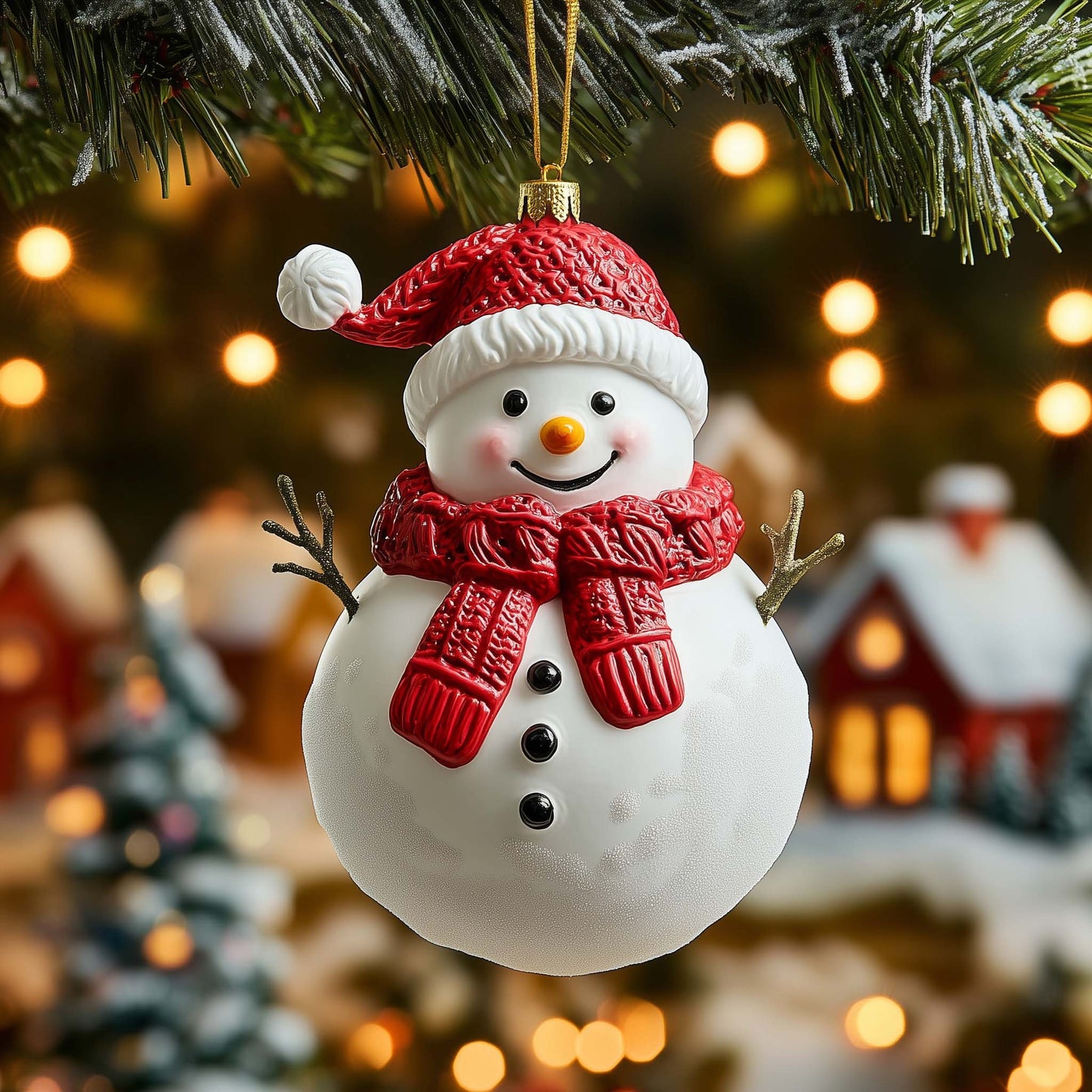 Classic Snowman Christmas Mica Ornament GFSPQM17