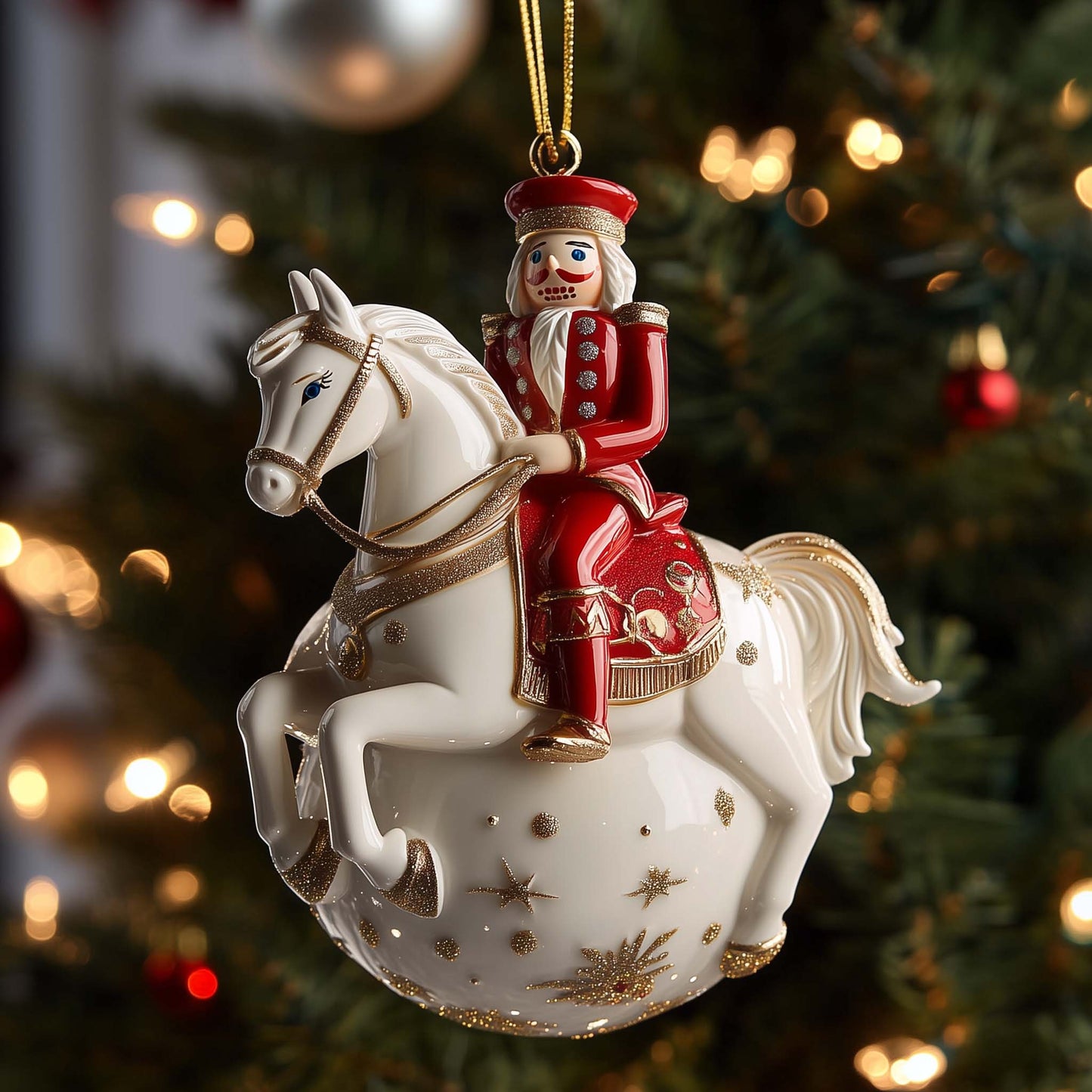Nutcracker Globe Christmas Mica Ornament GFSPQM289