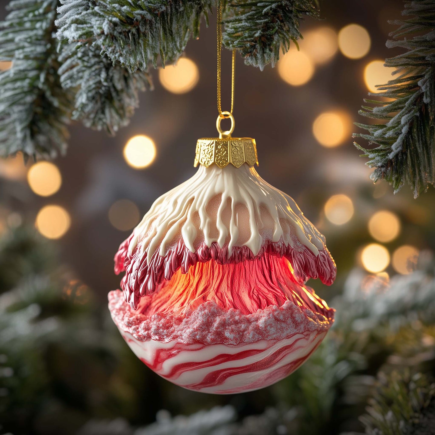 Glowing Candy Christmas Mica Ornament GFSPQM294