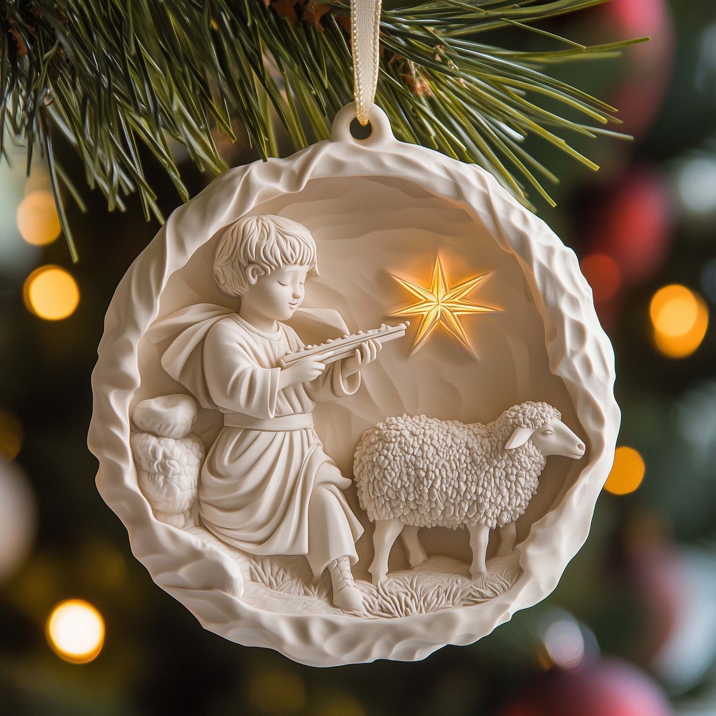 Shepherd Boy Christmas Mica Ornament GFSPQM71