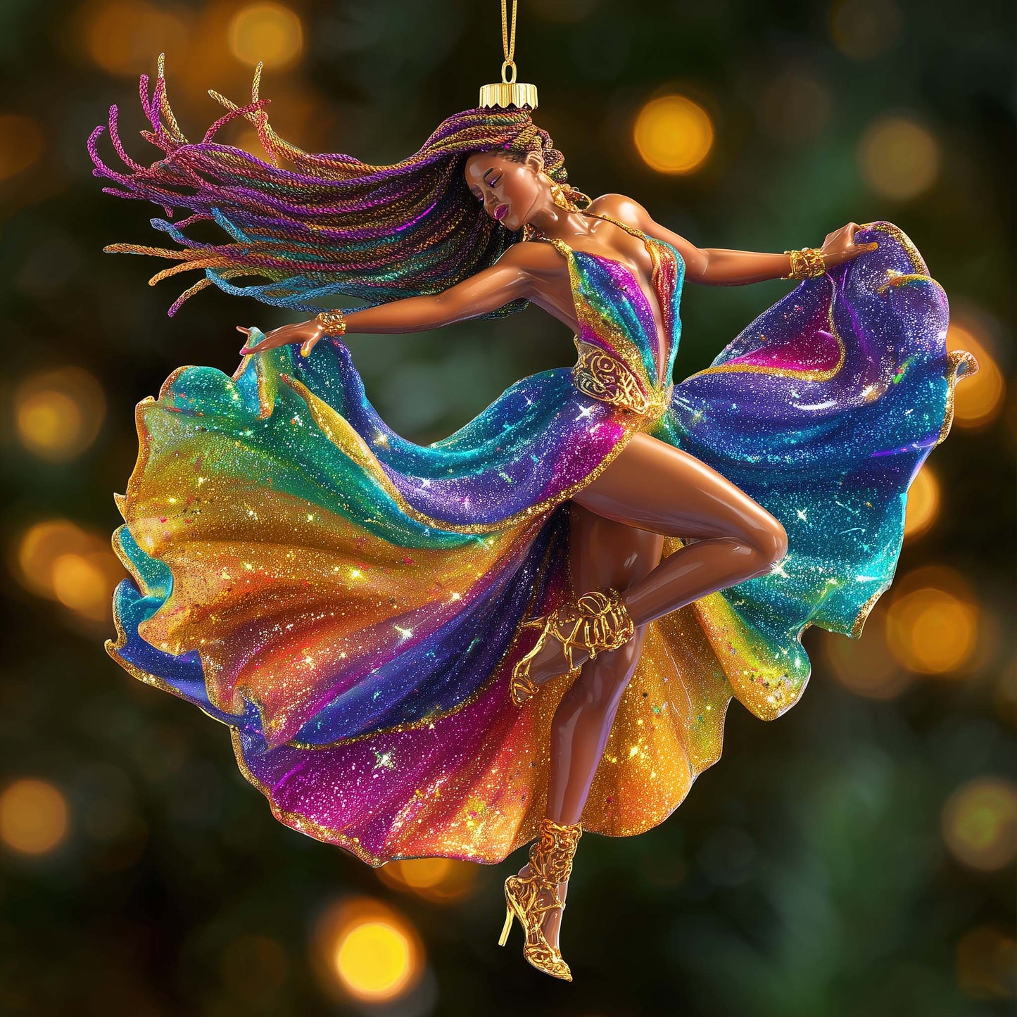 Golden Queens Christmas Mica Ornament GFSPTG27