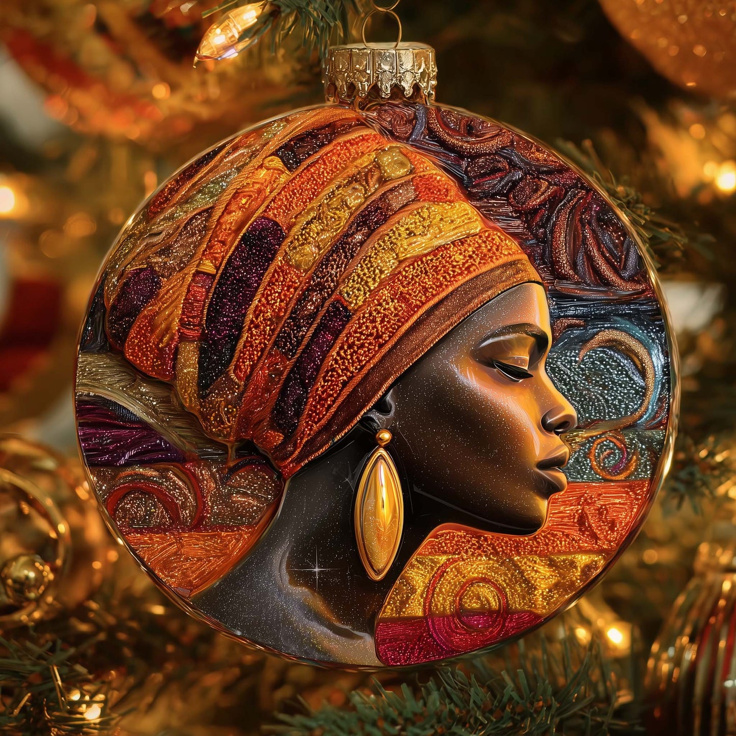 Golden Queens Christmas Mica Ornament GFSPTG32