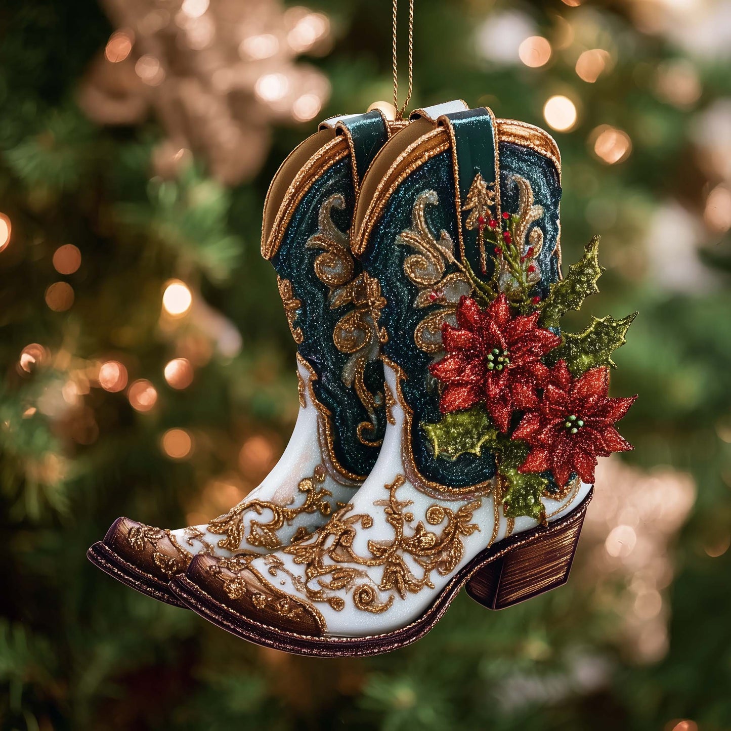 Western Holiday Spirit Christmas Mica Ornament GFSPTG41