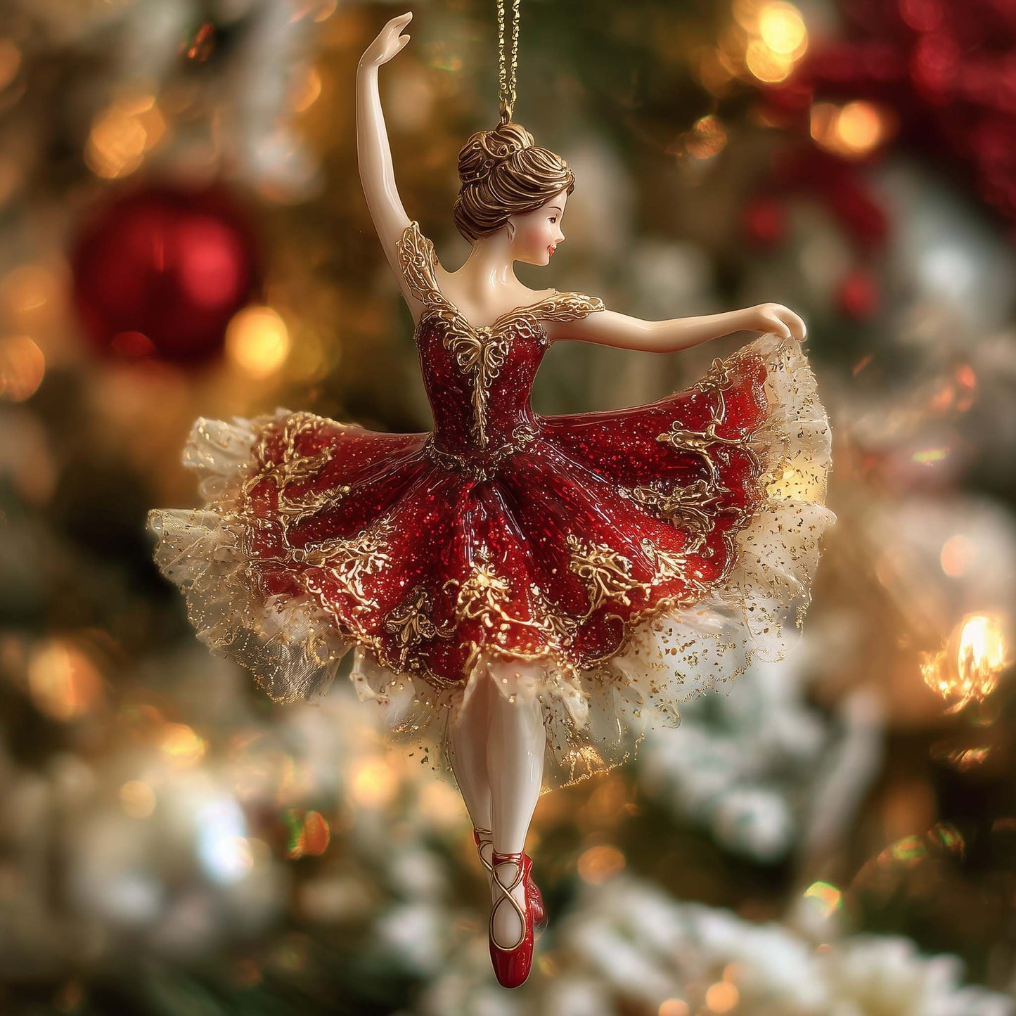 Elegant Ballerina Christmas Mica Ornament GFSPTG44