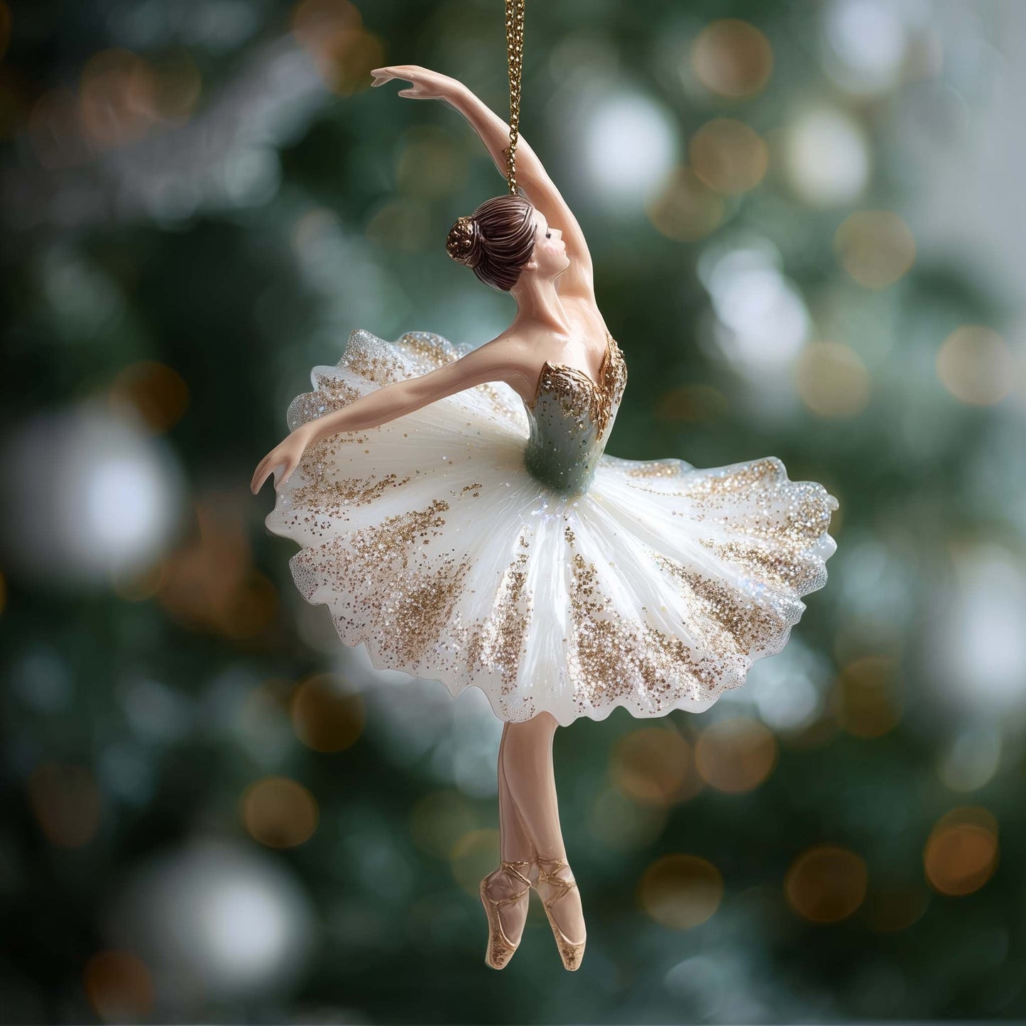 Elegant Ballerina Christmas Mica Ornament GFSPTG46