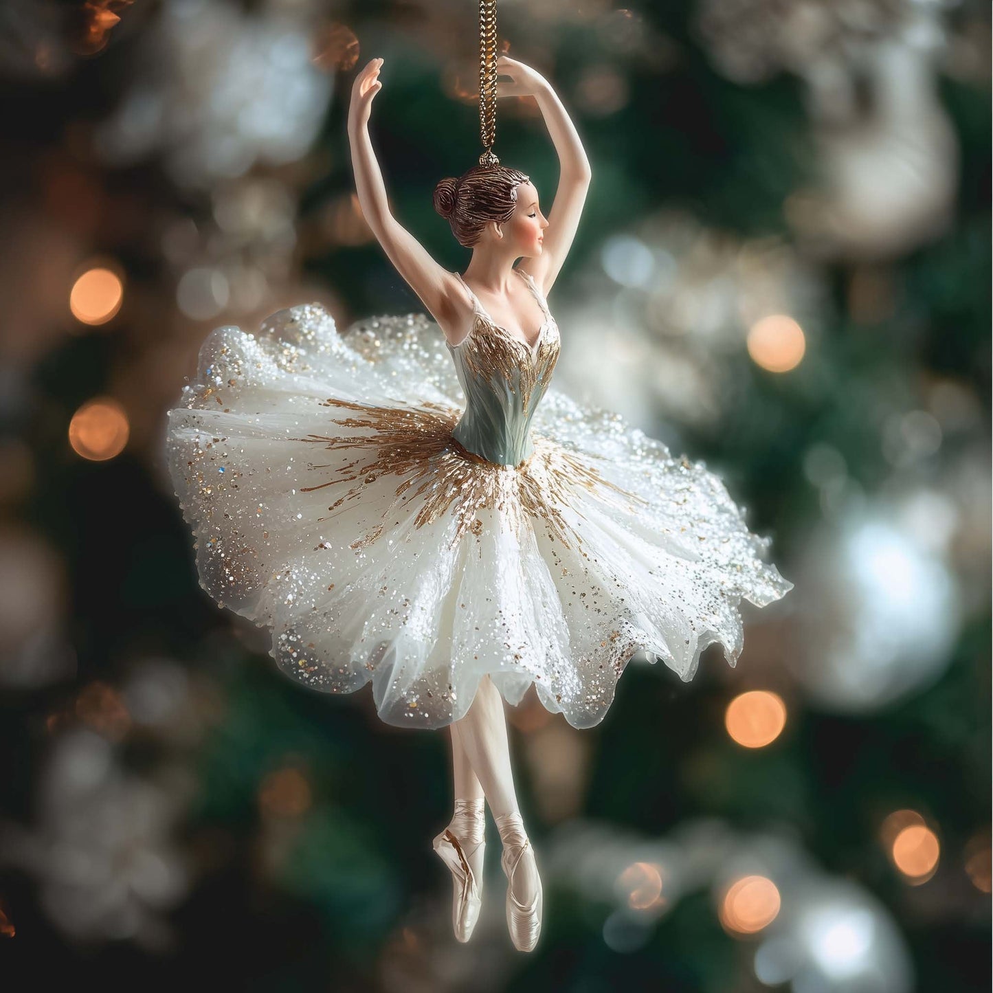Elegant Ballerina Christmas Mica Ornament GFSPTG47