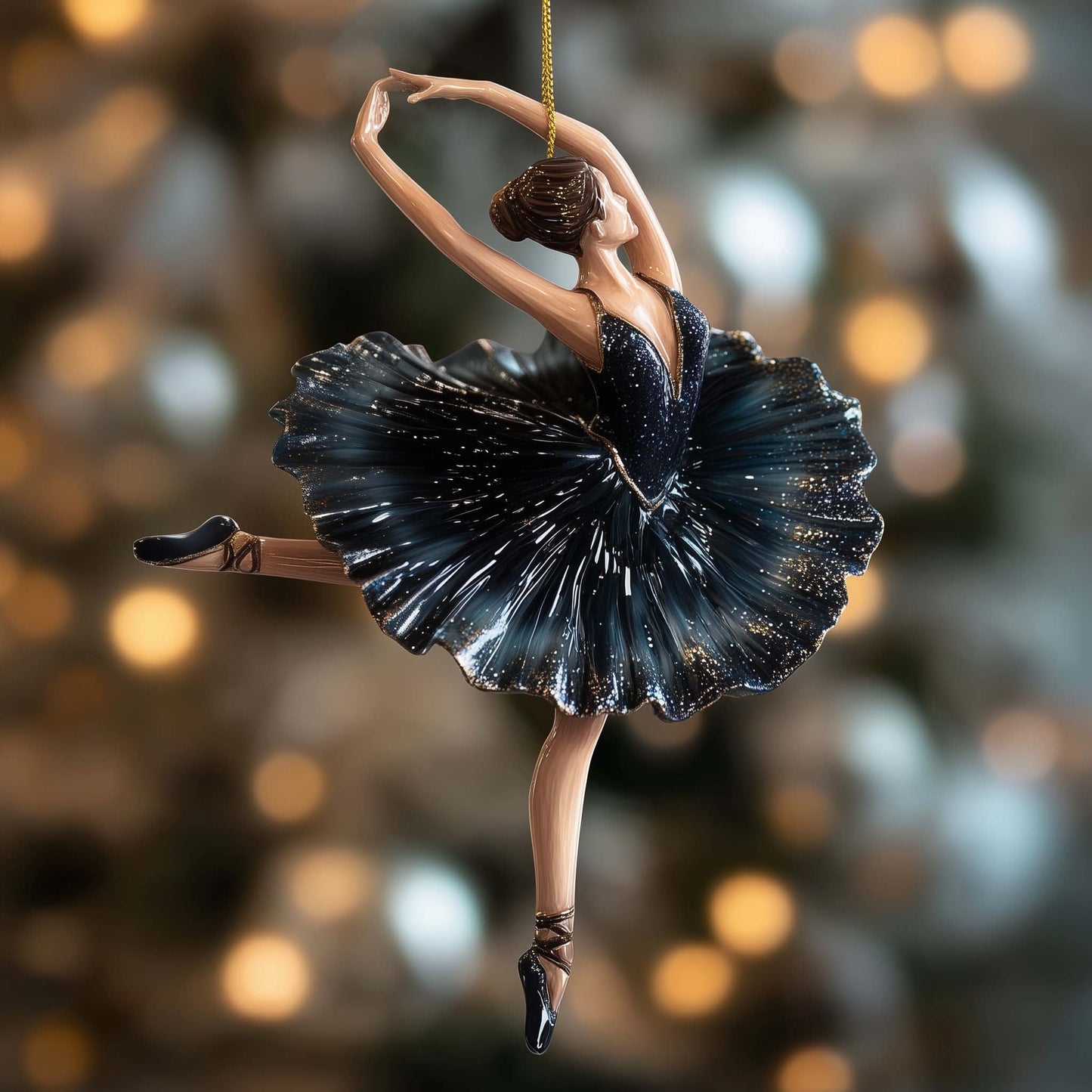 Elegant Ballerina Christmas Mica Ornament GFSPTG54