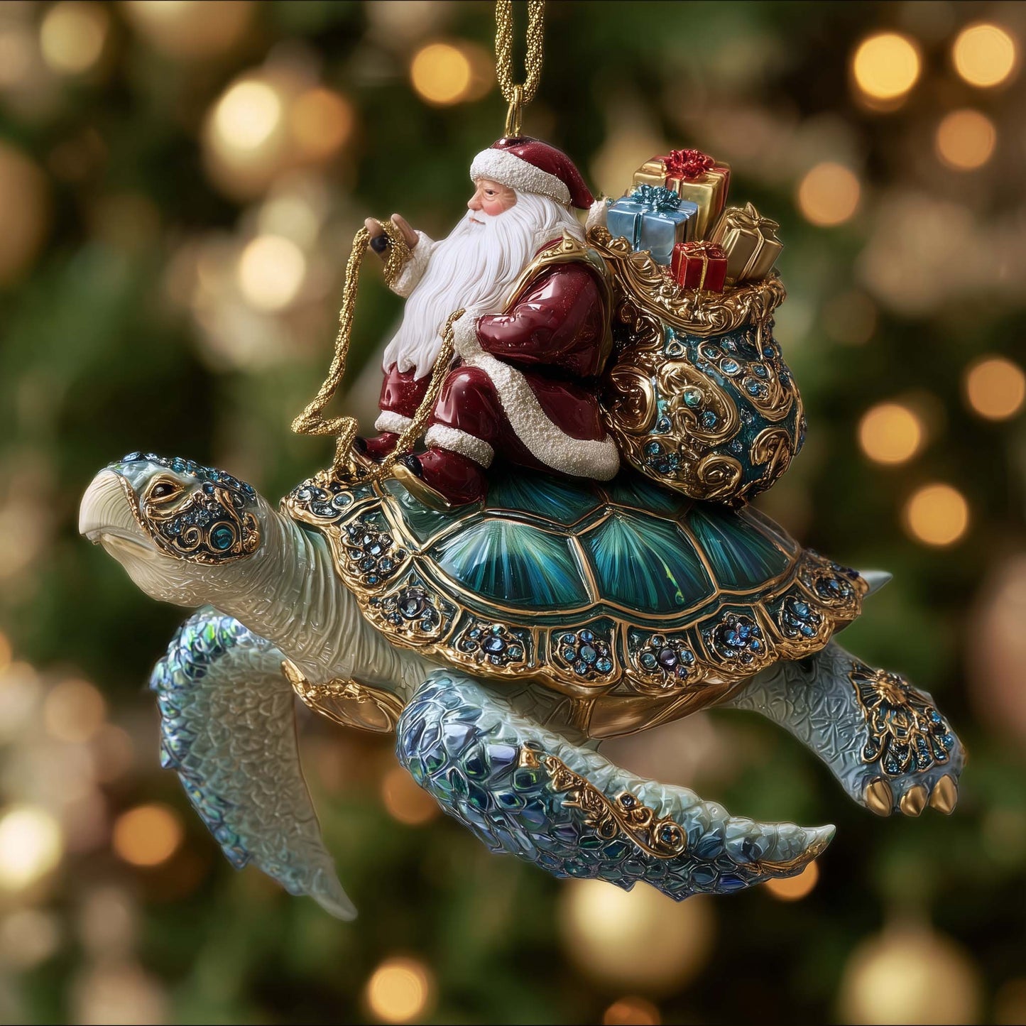 Turtle Drift Christmas Mica Ornament GFSPTG80