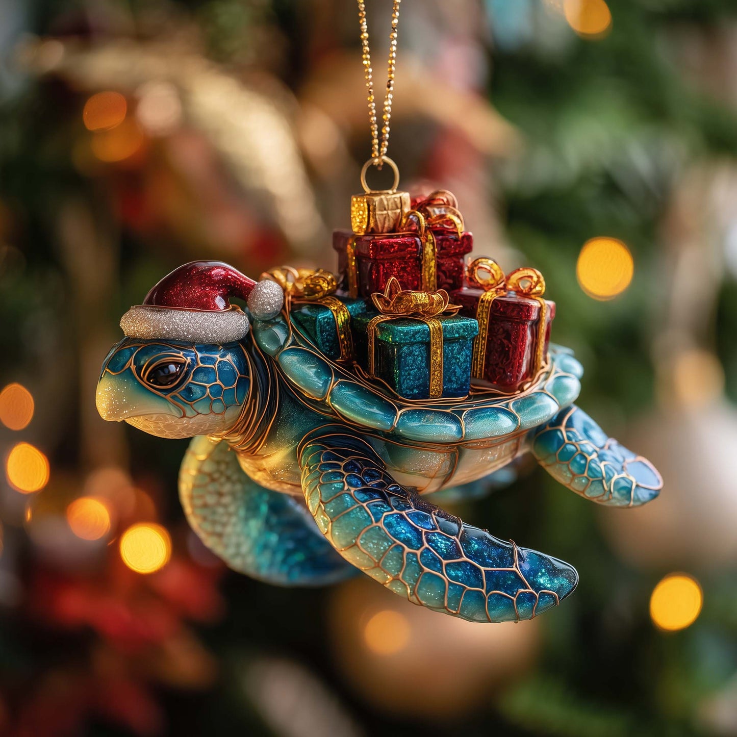 Ocean Charm Christmas Mica Ornament GFSPTP43