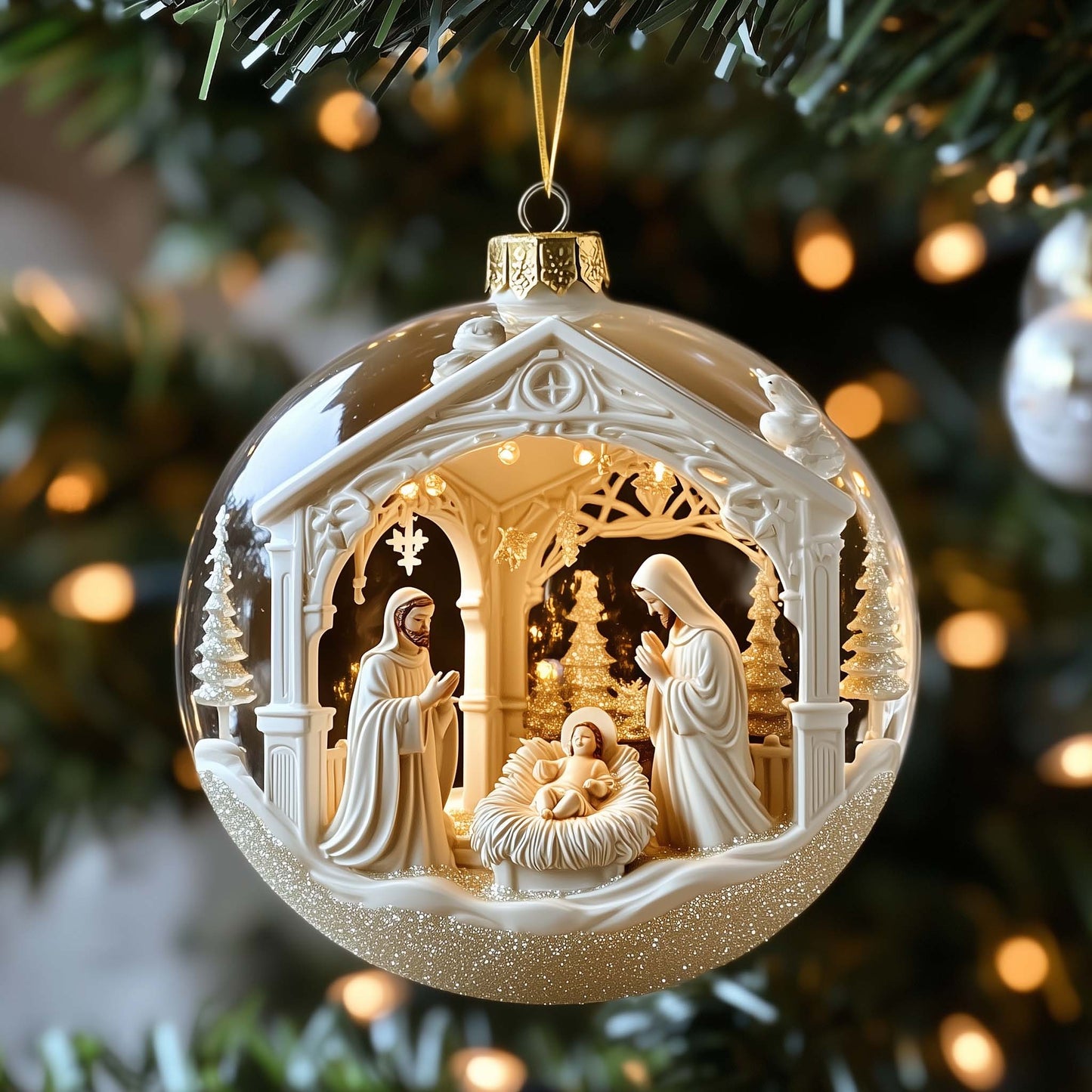 Nativity Christmas Mica Ornament GFSPTP62