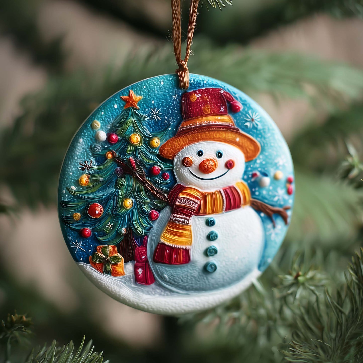 Snowman Christmas Mica Ornament GFSPYC02