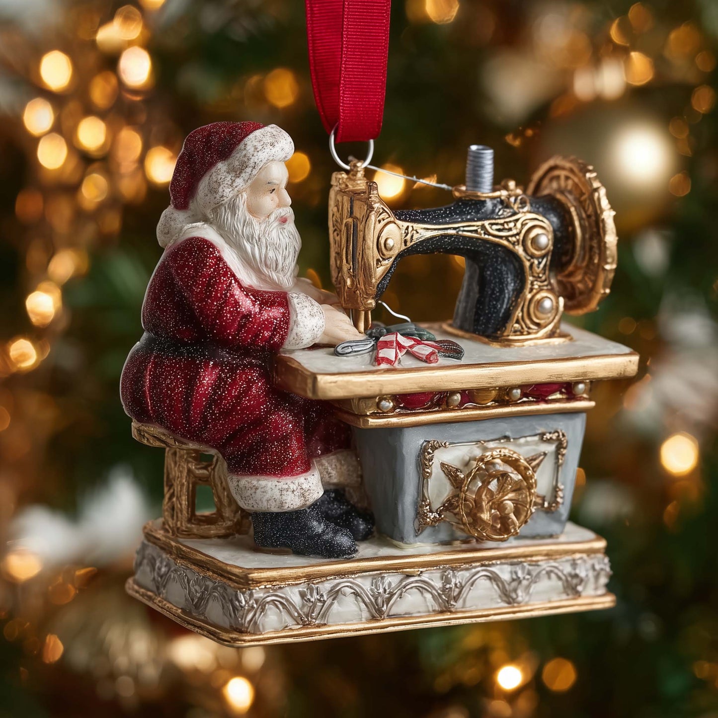 Sewing Machine Christmas Mica Ornament GFSPYC32