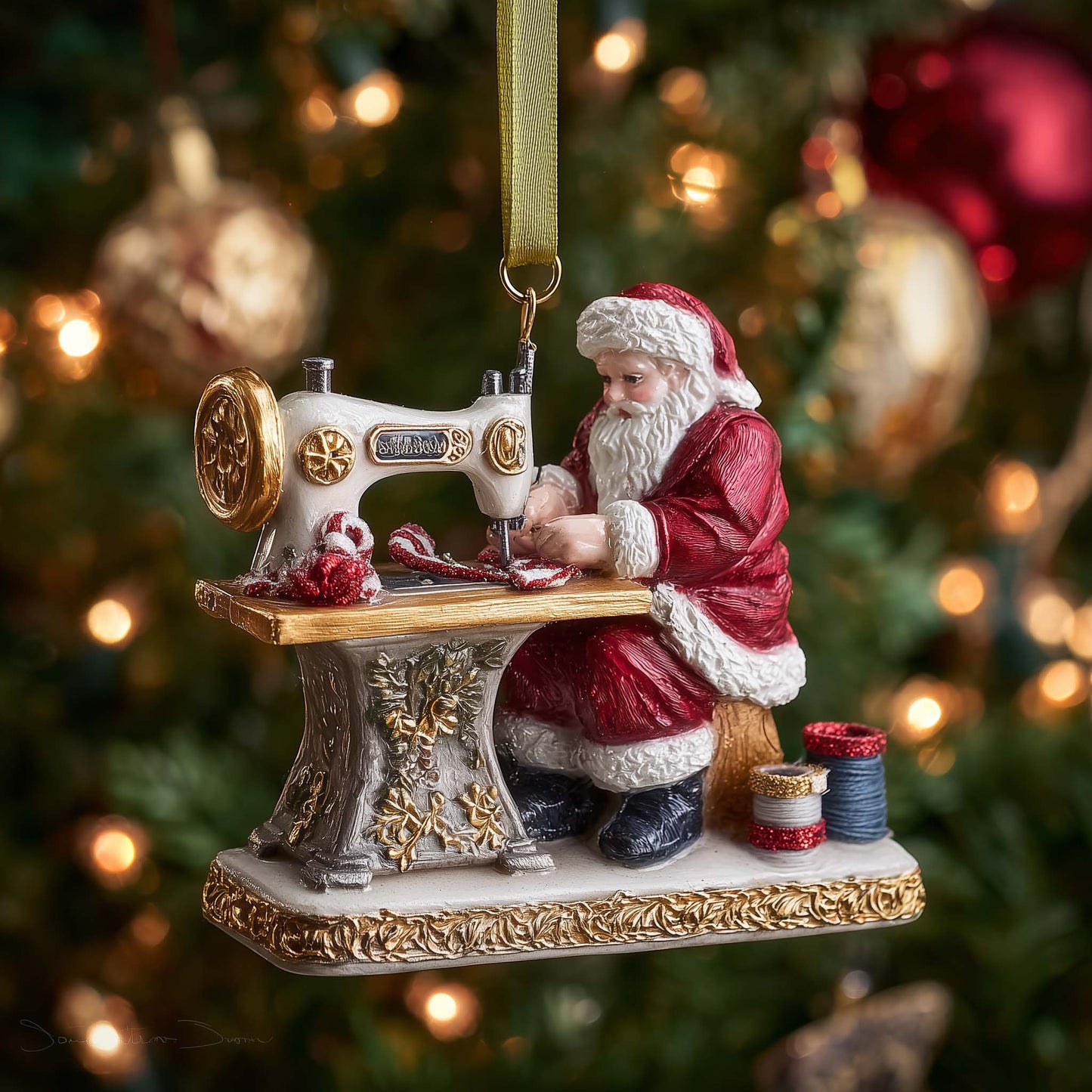 Sewing Machine Christmas Mica Ornament GFSPYC33