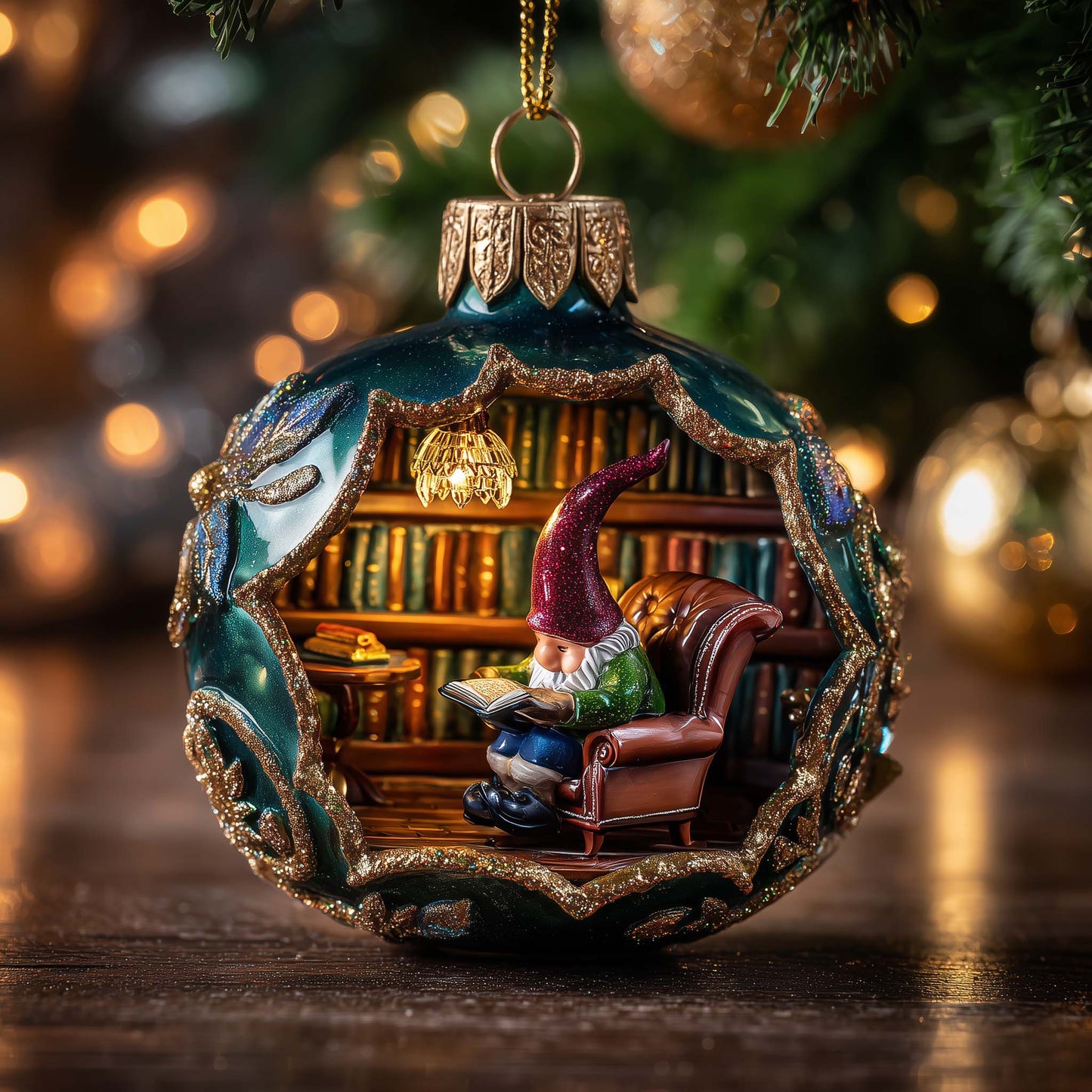 Noble Gnome Christmas Mica Ornament GFSPYC85