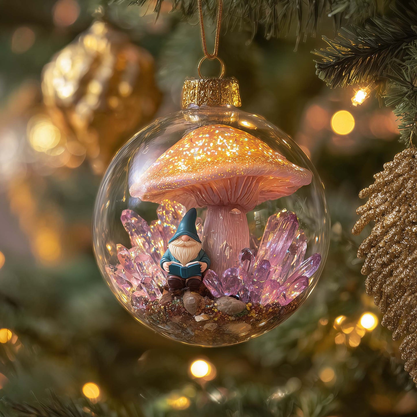 Noble Gnome Christmas Mica Ornament GFSPYC88