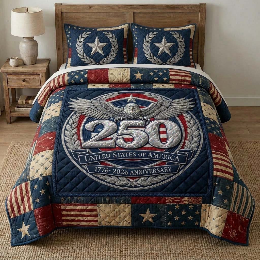 Liberty Crest 3-Piece Quilted Bedding Set GFTOHD14421 – Patchique Store