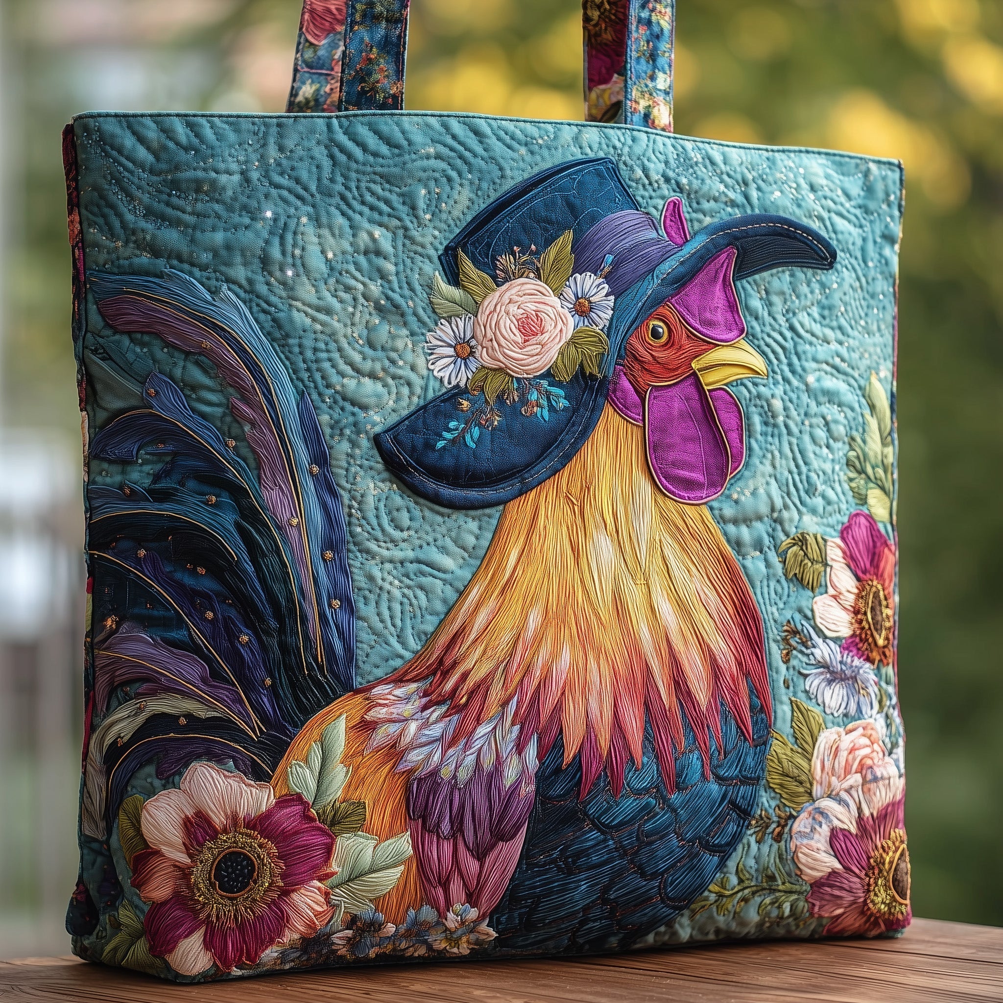Chicken Quilted Tote Bag GFTOMA1602