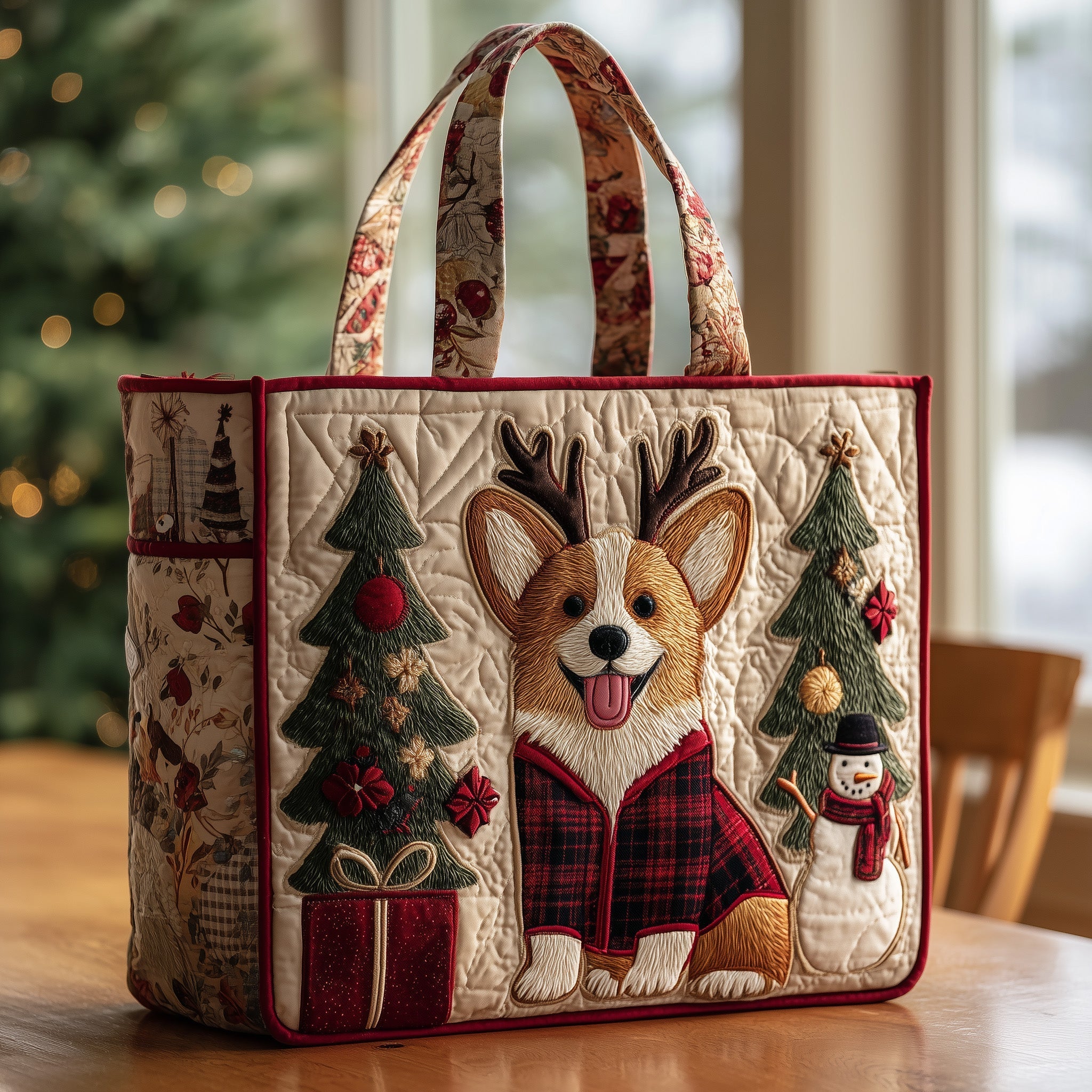 Happy Paws Corgi WN2209040CL Quilted Tote Bag main image 0