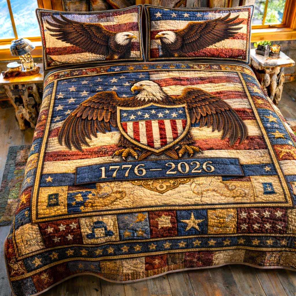 Liberty Spirit 3-Piece Quilted Bedding Set GFTOMA10036 – Patchique Store