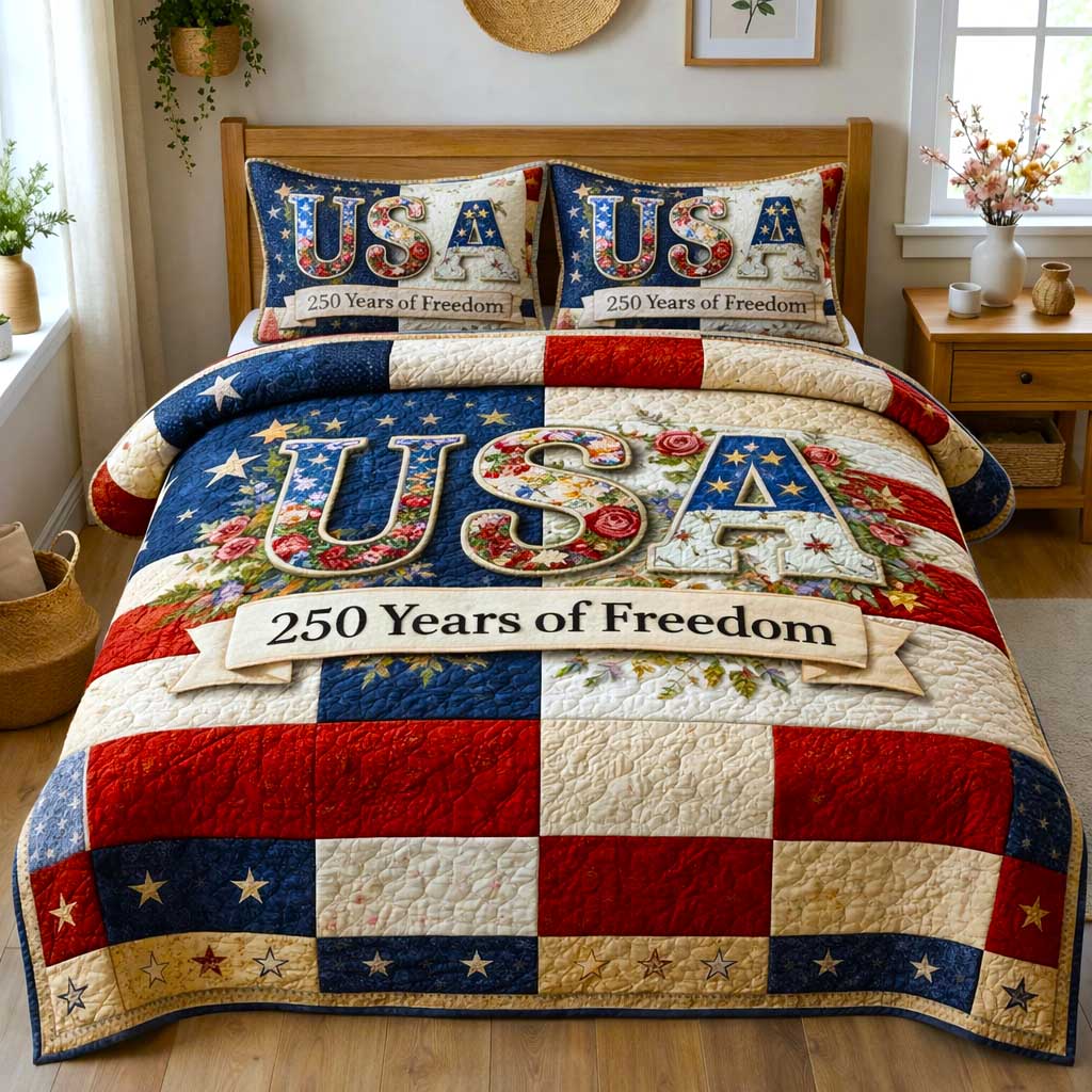 Liberty Colors 3-Piece Quilted Bedding Set GFTOMA10040 – Patchique Store