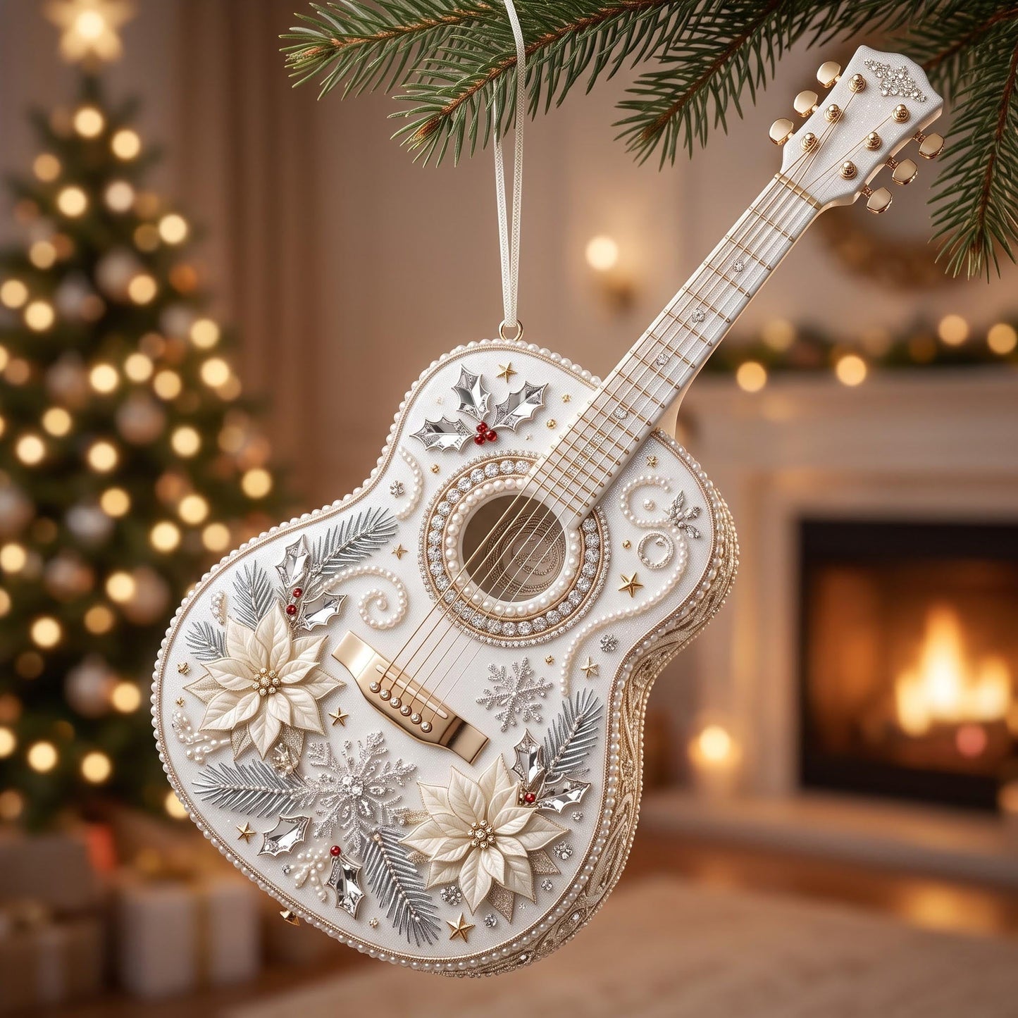 Guitar Melody Christmas Mica Ornament GFTOMA13738