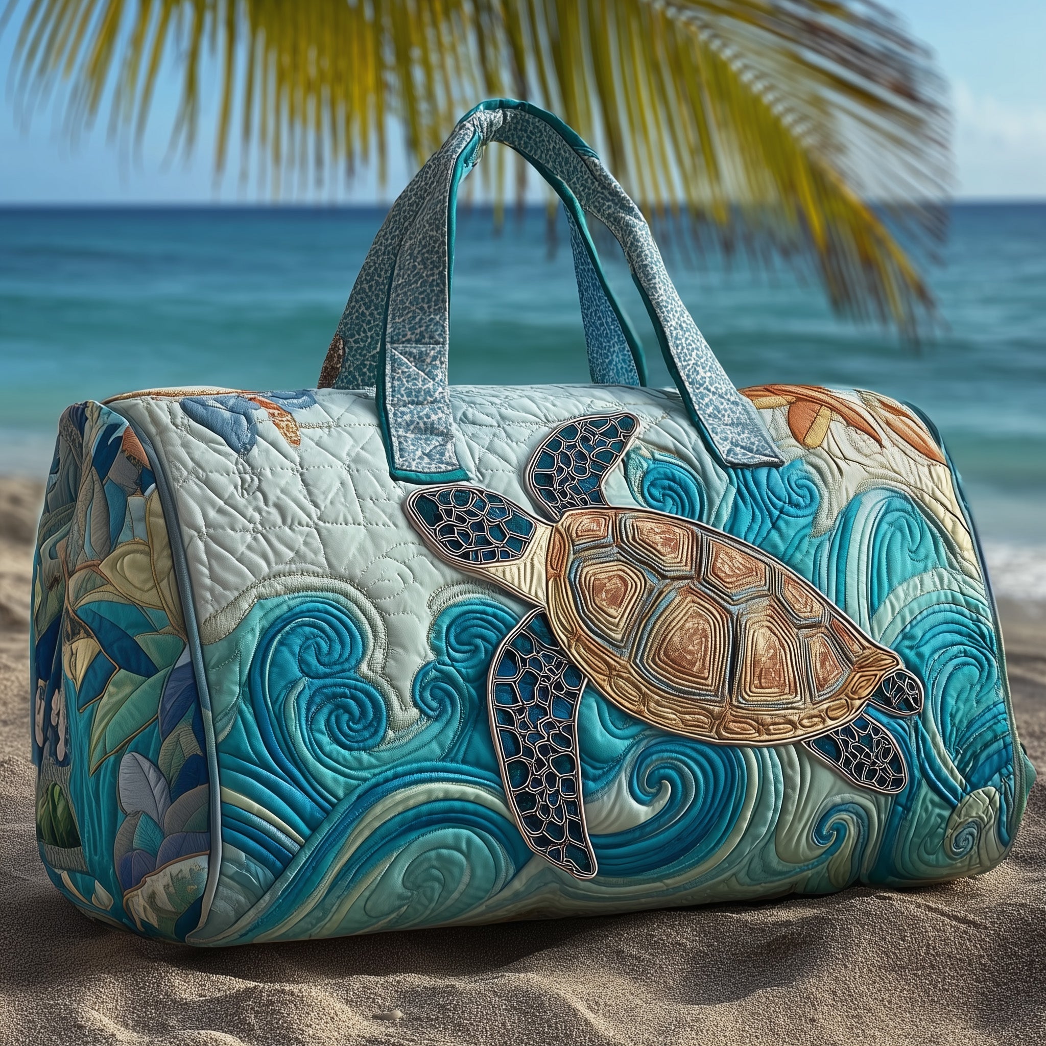 Quilted Beach Bag Sea Turtle main image 0